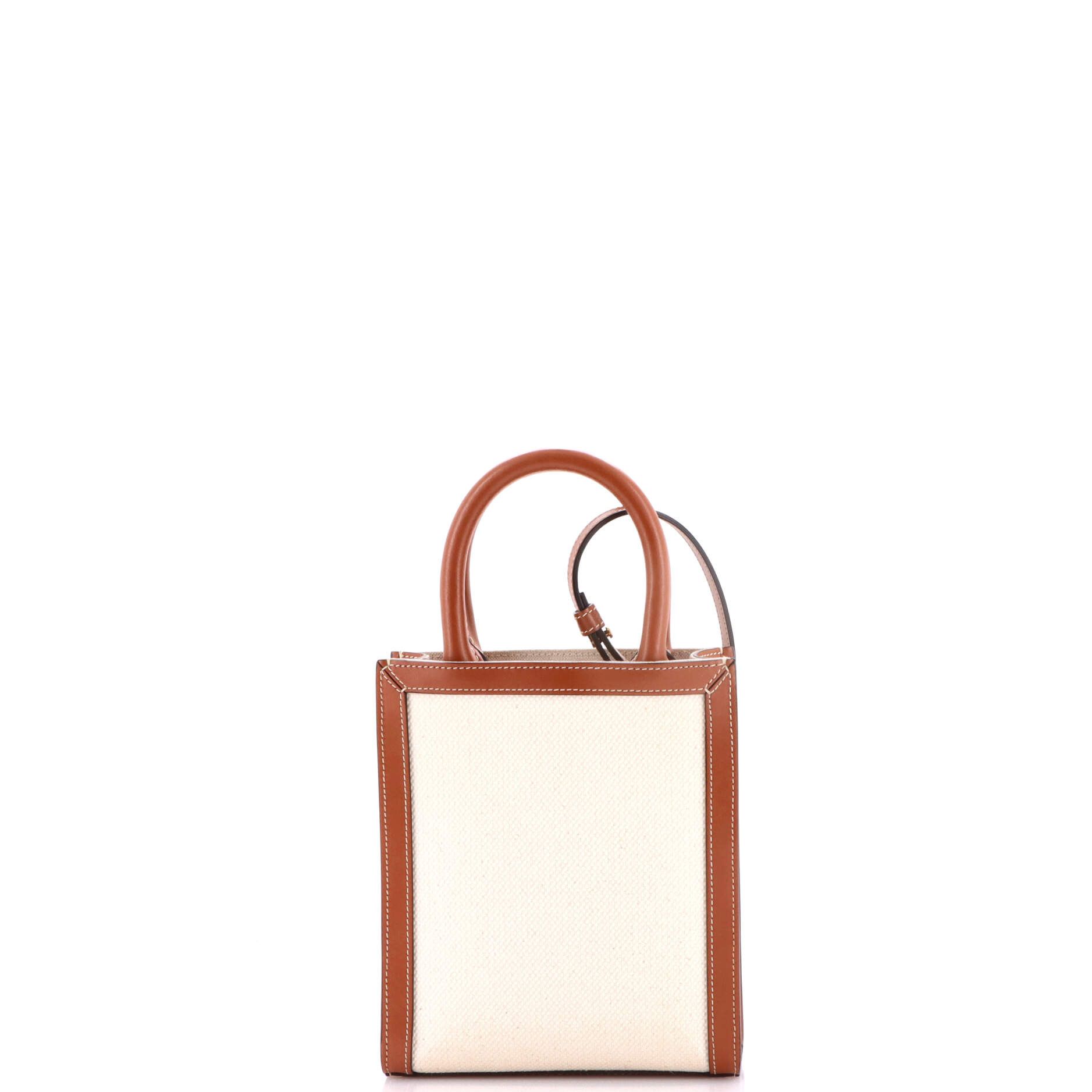 Celine Sulky Vertical Cabas Tote Canvas with Leather Mini Size ONE SIZE - 2 Thumbnail