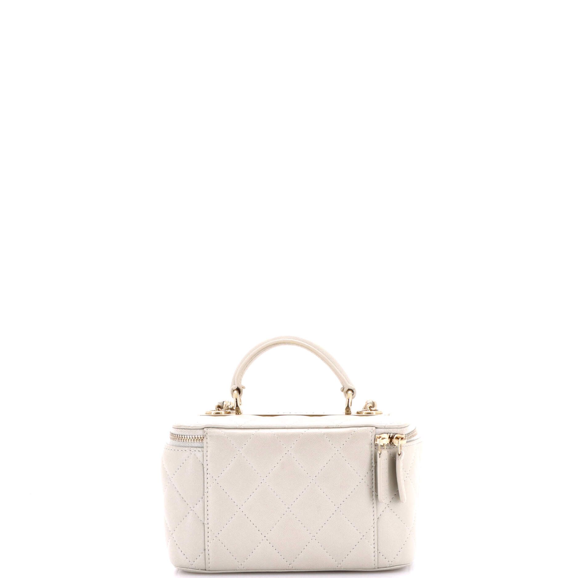 Chanel Trendy CC Top Handle Vanity Case with Chain Quilted Lambskin Small Size ONE SIZE - 2 Thumbnail