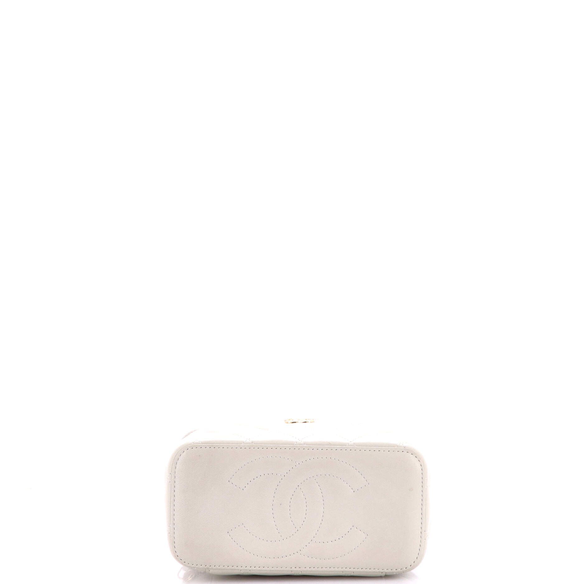 Chanel Trendy CC Top Handle Vanity Case with Chain Quilted Lambskin Small Size ONE SIZE - 3 Thumbnail