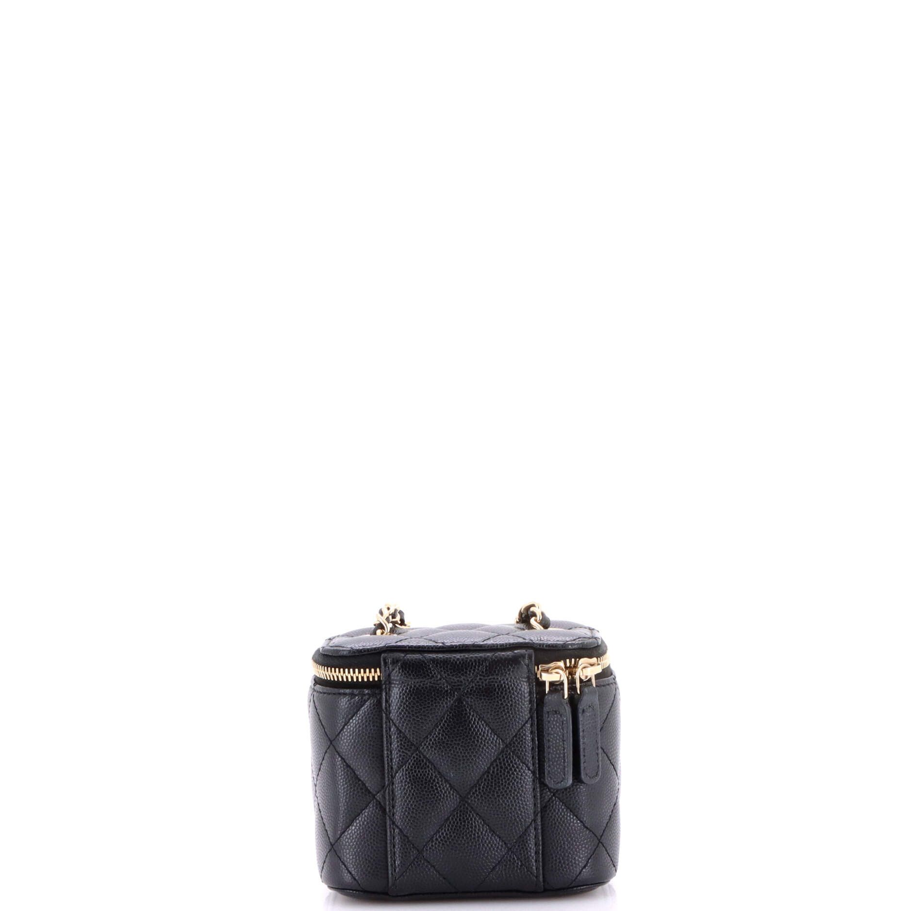 Chanel Classic Vanity Case with Chain Quilted Caviar Mini Size ONE SIZE - 3 Thumbnail