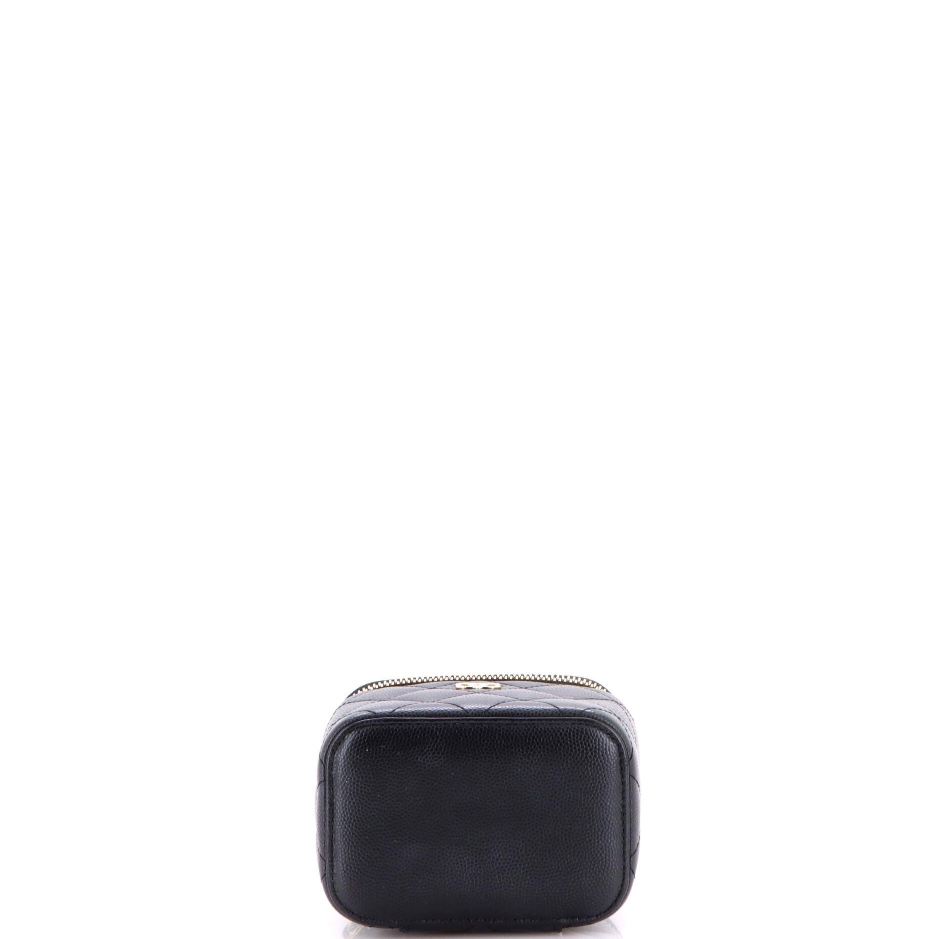 Chanel Classic Vanity Case with Chain Quilted Caviar Mini Size ONE SIZE - 4 Thumbnail