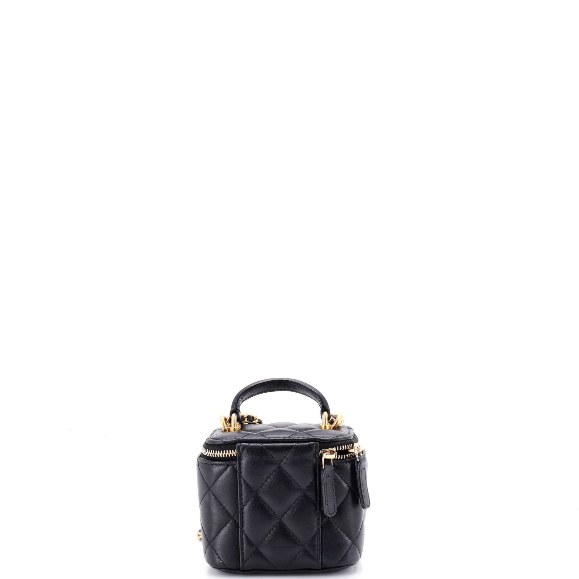 Chanel Classic Top Handle Vanity Case with Chain Quilted Lambskin Mini Size ONE SIZE - 2 Thumbnail