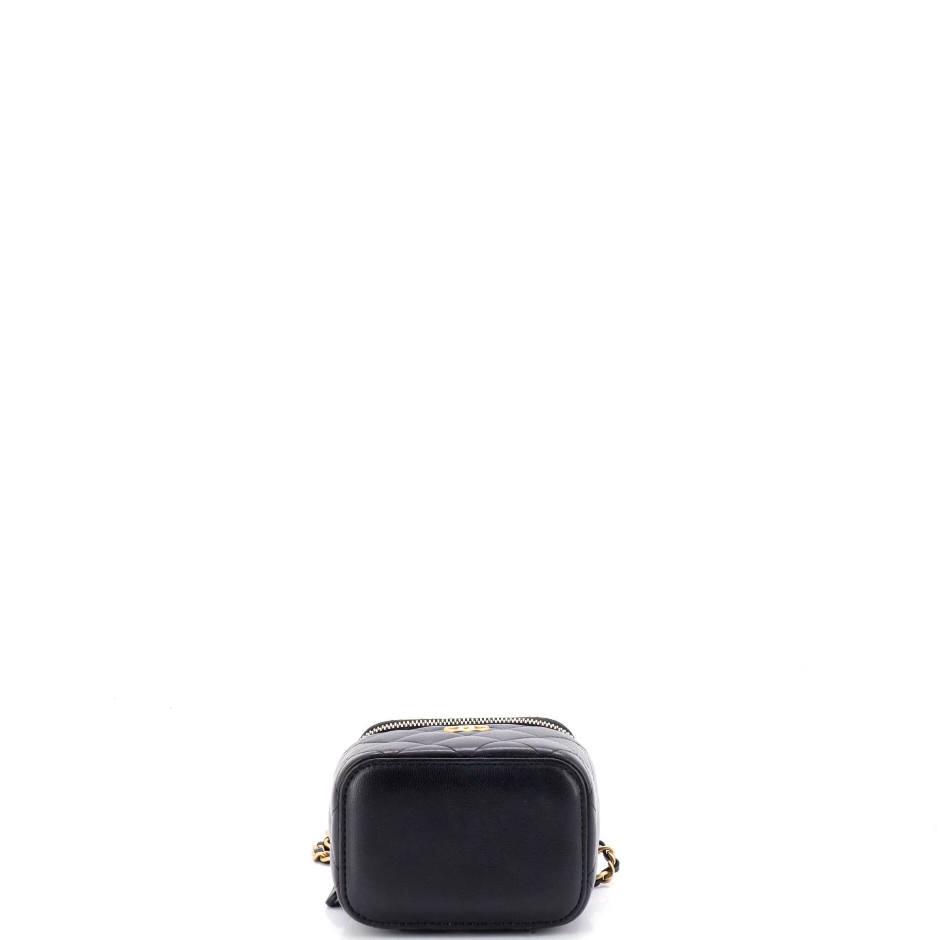 Chanel Classic Top Handle Vanity Case with Chain Quilted Lambskin Mini Size ONE SIZE - 3 Thumbnail