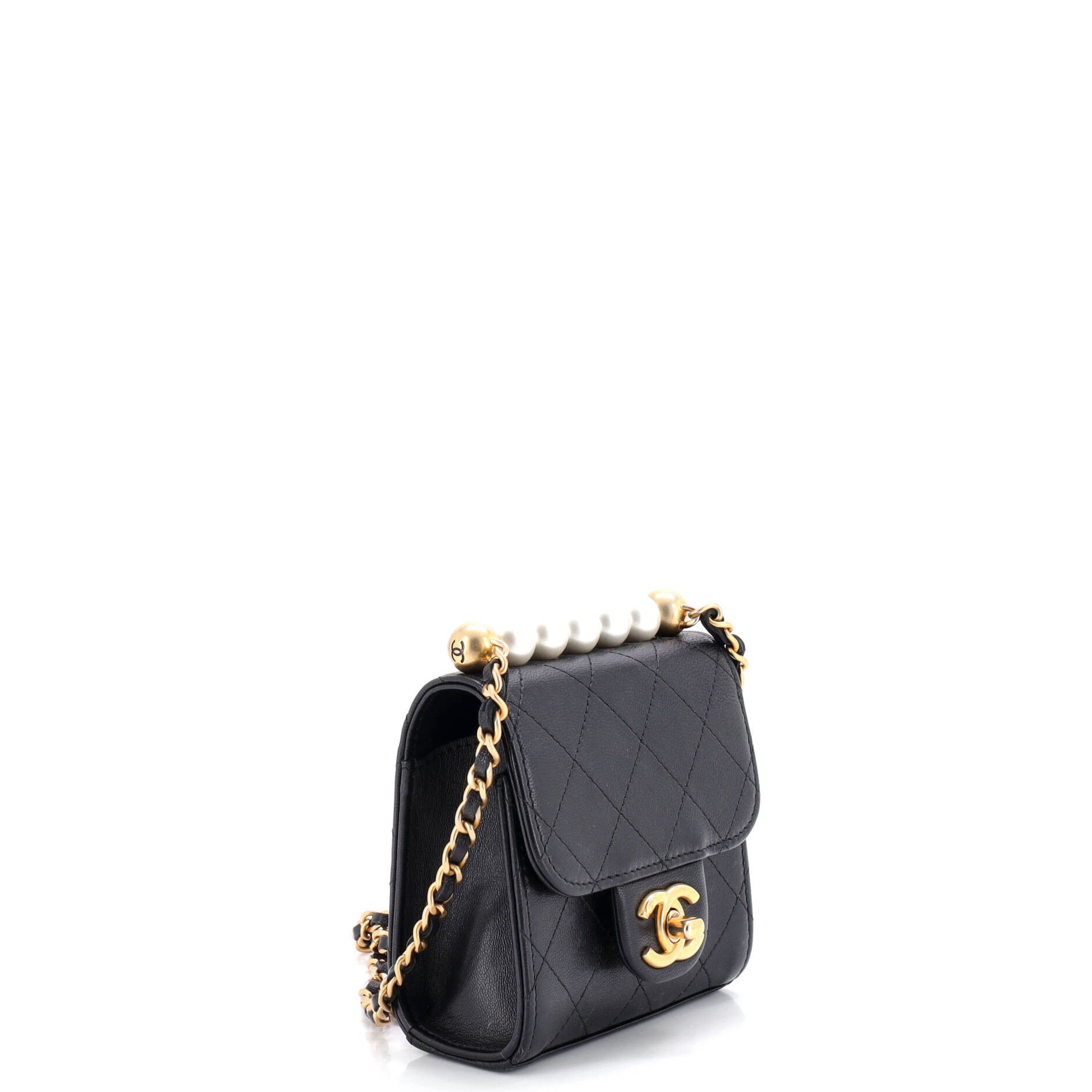 Chanel Chic Pearls Flap Clutch with Chain Quilted Goatskin Mini Size ONE SIZE - 2 Thumbnail