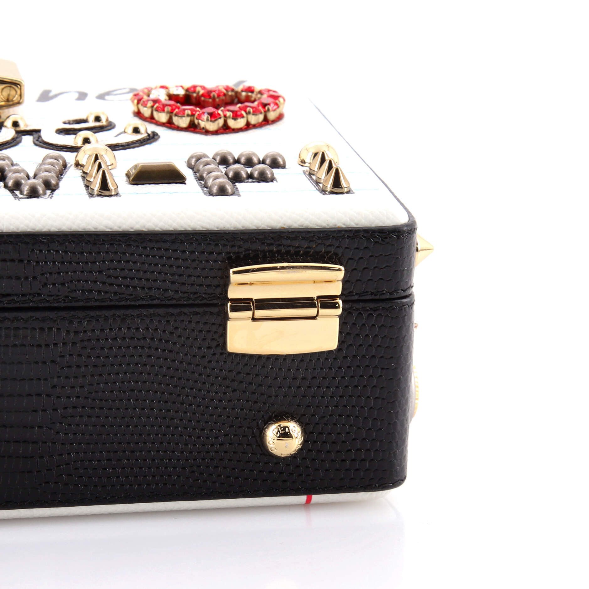 Dolce & Gabbana Treasure Box Bag Embellished Printed Leather Small Size ONE SIZE - 5 Thumbnail