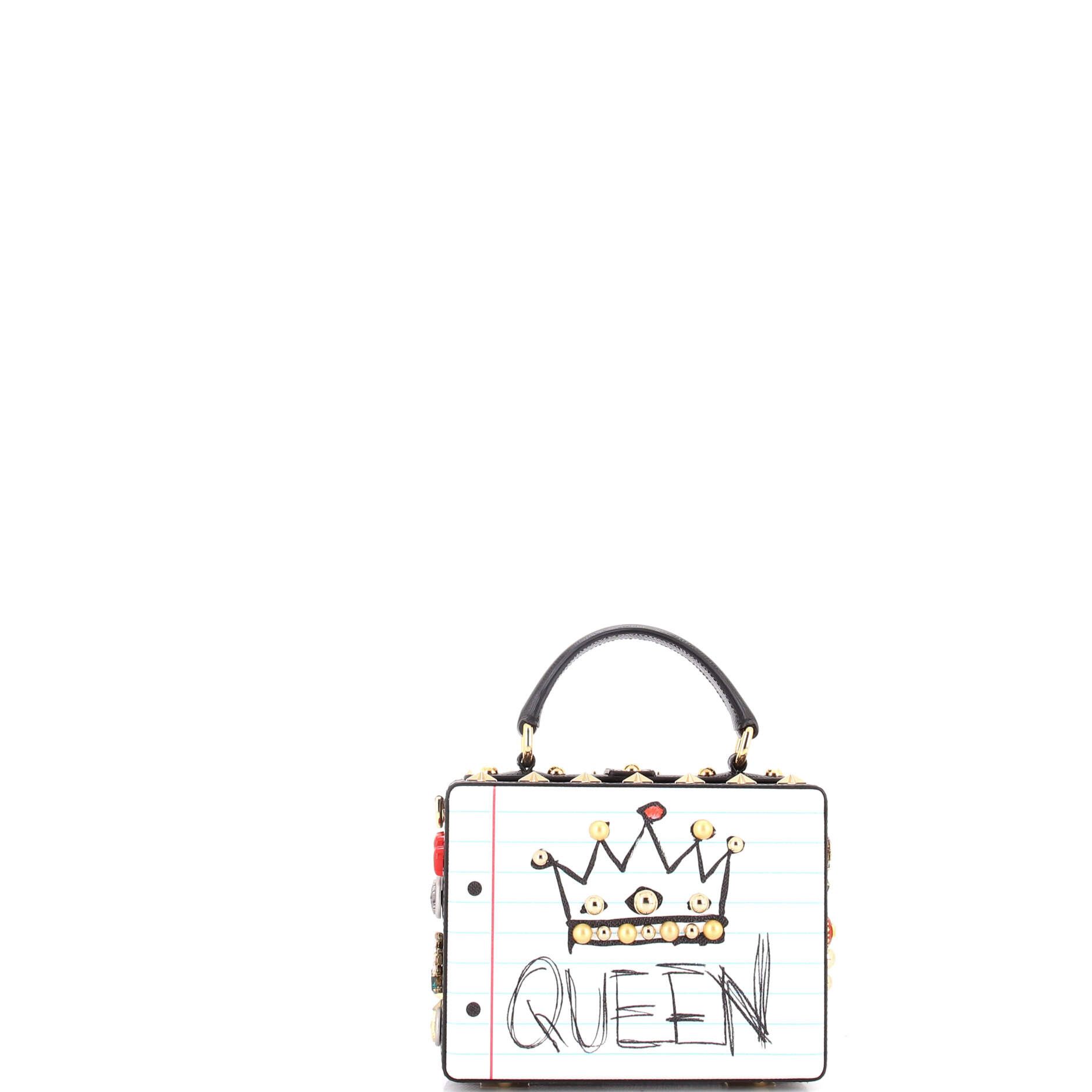 Dolce & Gabbana Treasure Box Bag Embellished Printed Leather Small Size ONE SIZE - 2 Thumbnail