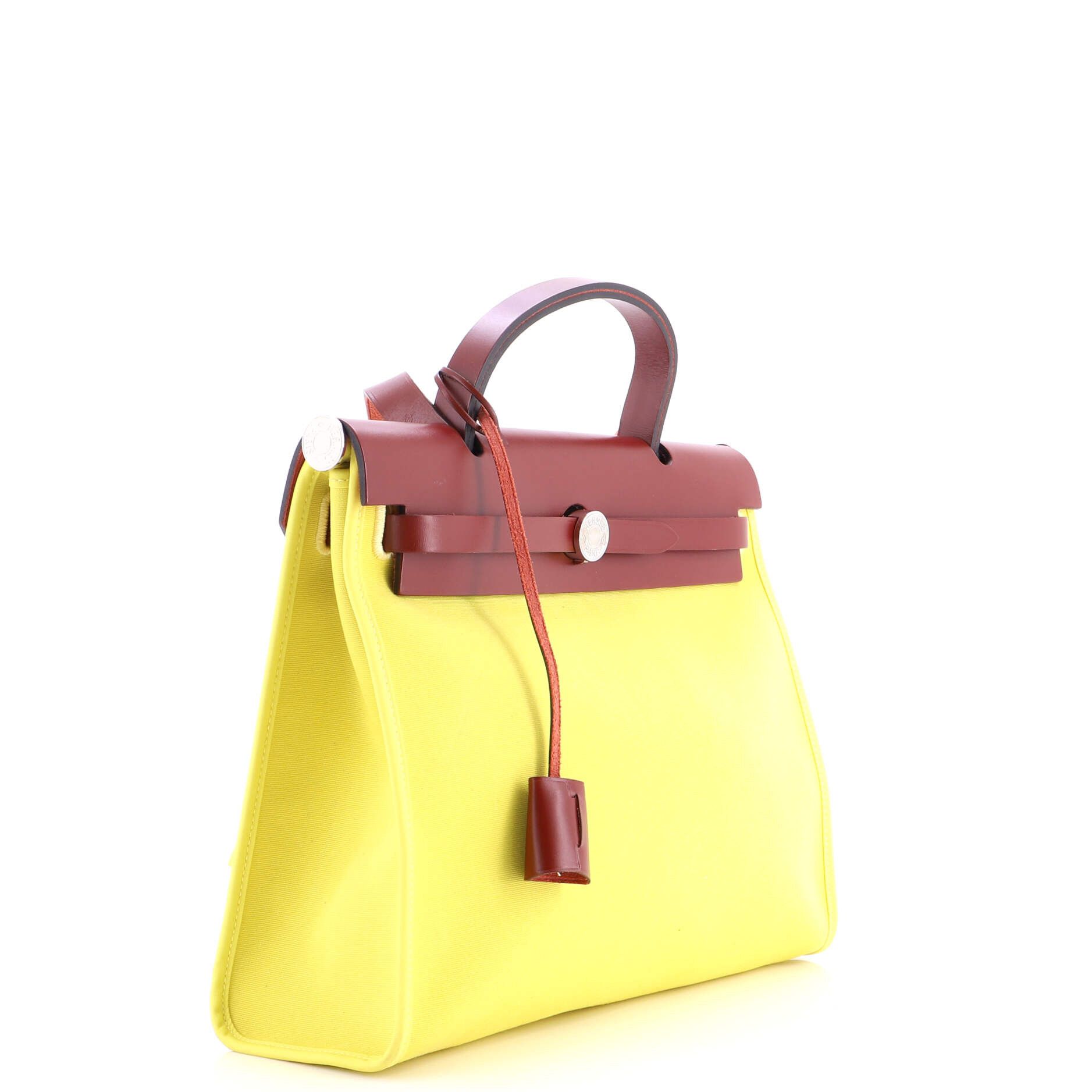 Hermes Herbag Zip Leather and Toile 31 Size ONE SIZE - 2 Thumbnail