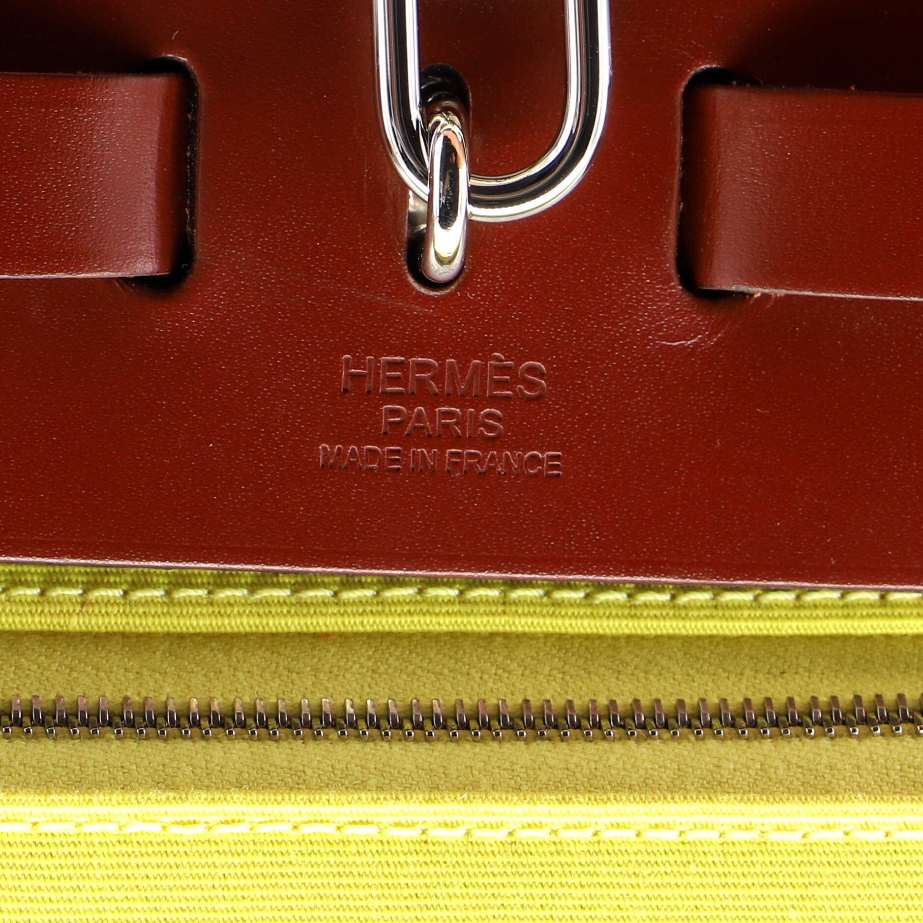 Hermes Herbag Zip Leather and Toile 31 Size ONE SIZE - 6 Thumbnail