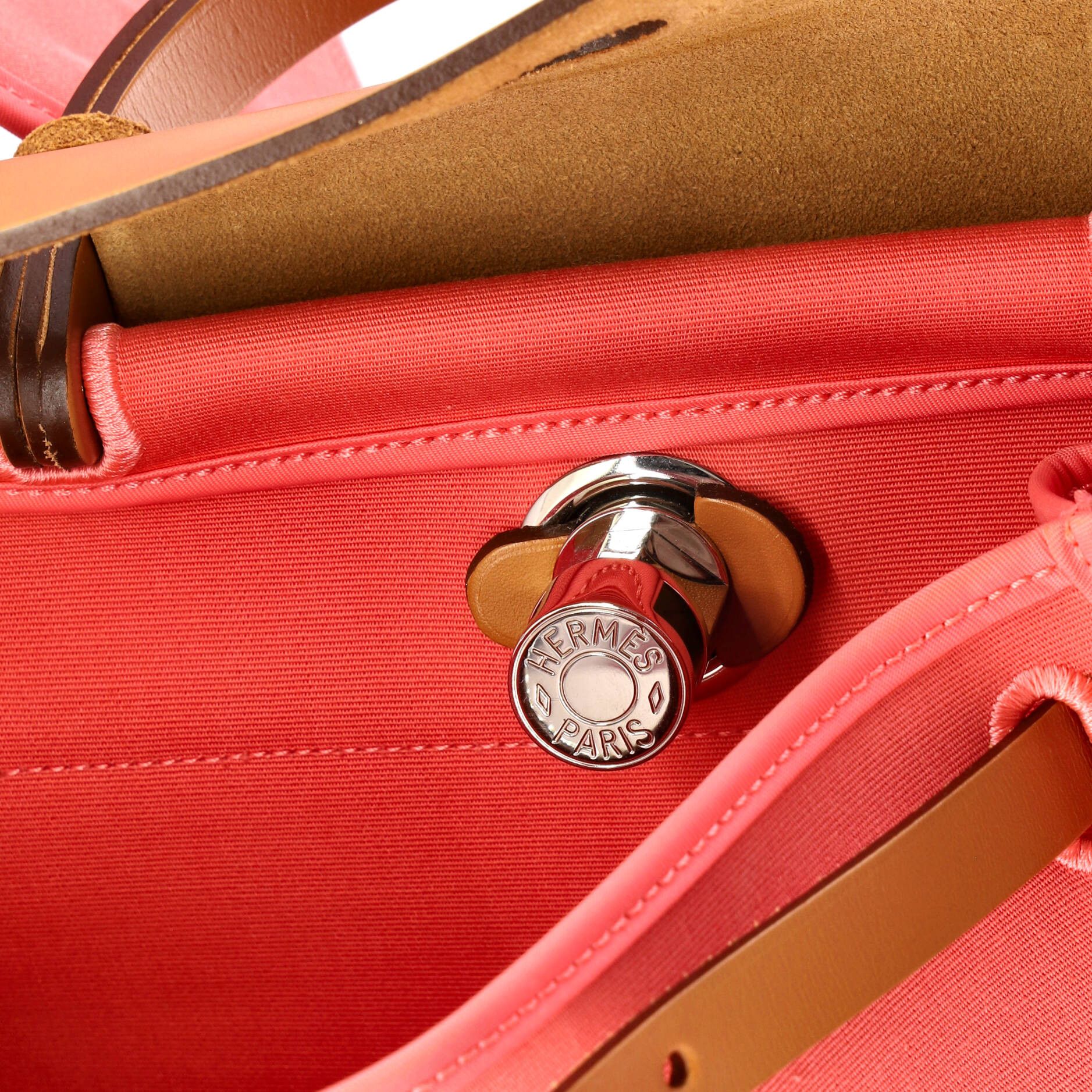 Hermes Herbag Zip Leather and Toile 31 Size ONE SIZE - 6 Thumbnail