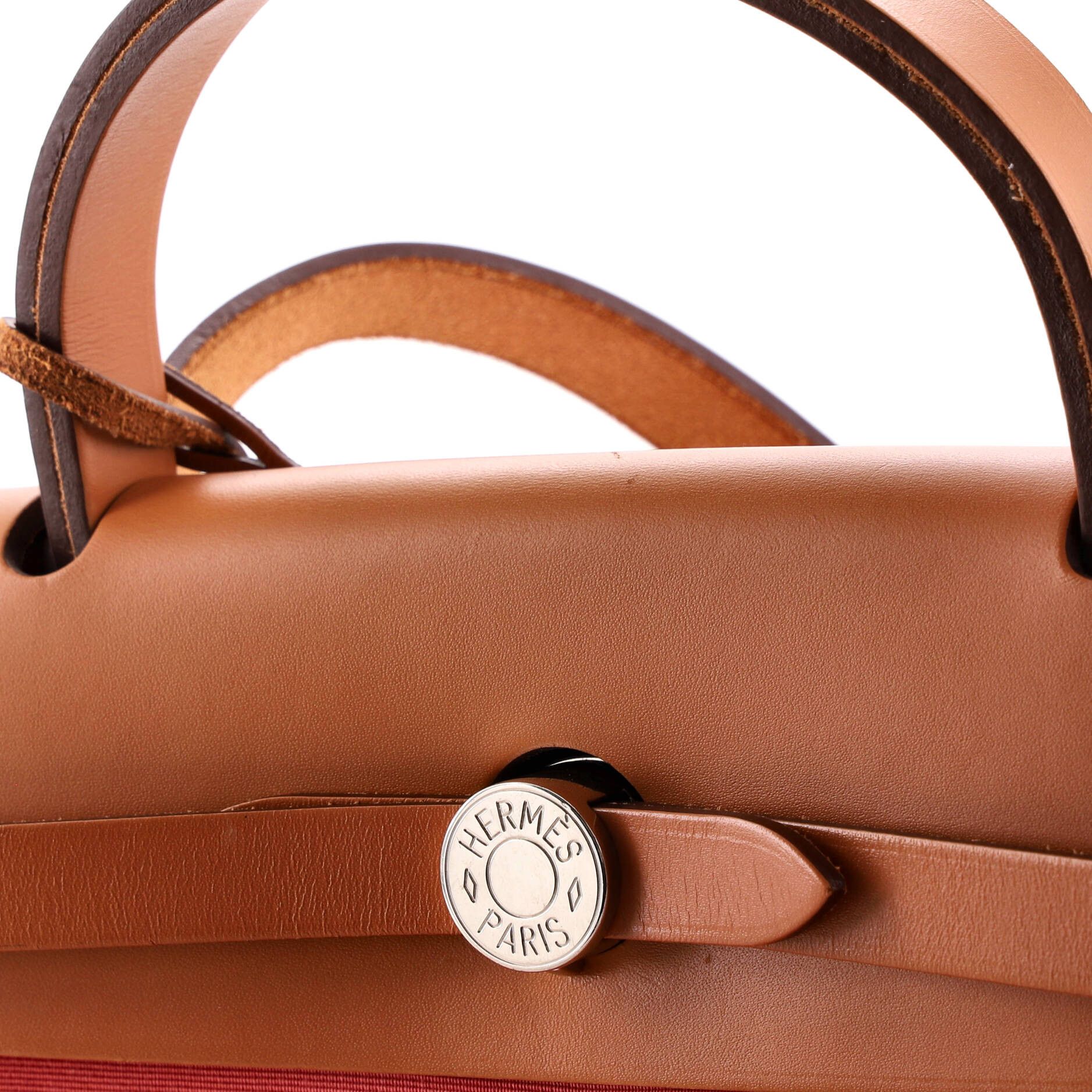 Hermes Herbag Zip Leather and Toile 31 Size ONE SIZE - 7 Thumbnail