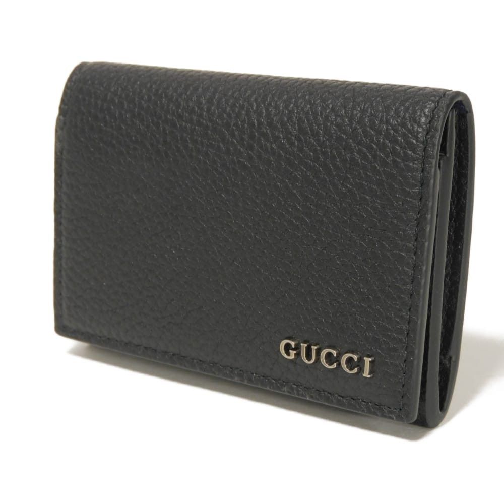 Gucci Gucci Gucci Logo Flap Card Holder Grained Calf Leather Card Case Limited Leather Card Case 771152 AAFX7 4241 DUTY FREE for USA Size ONE SIZE - 2 Thumbnail
