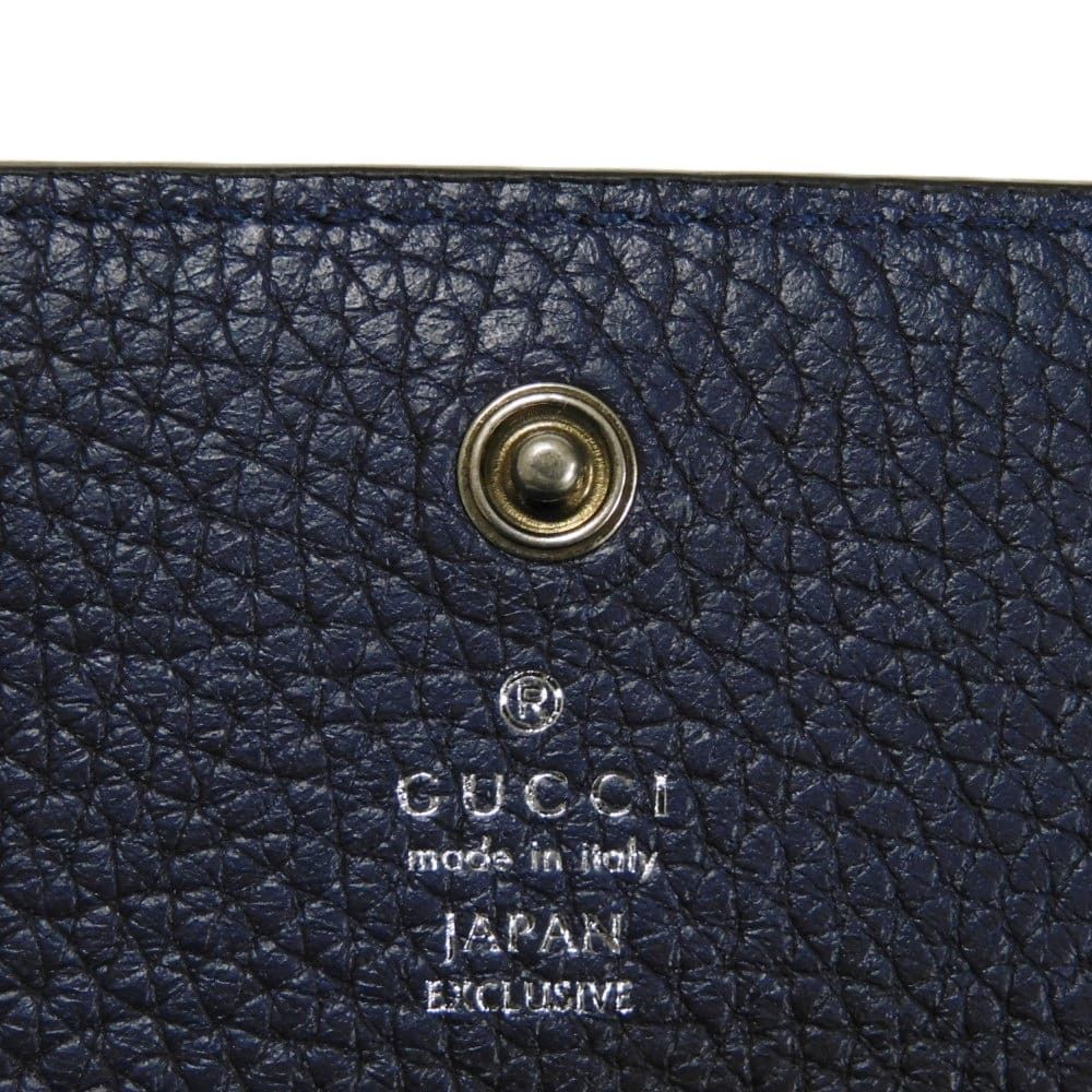Gucci Gucci Gucci Logo Flap Card Holder Grained Calf Leather Card Case Limited Leather Card Case 771152 AAFX7 4241 DUTY FREE for USA Size ONE SIZE - 6 Thumbnail
