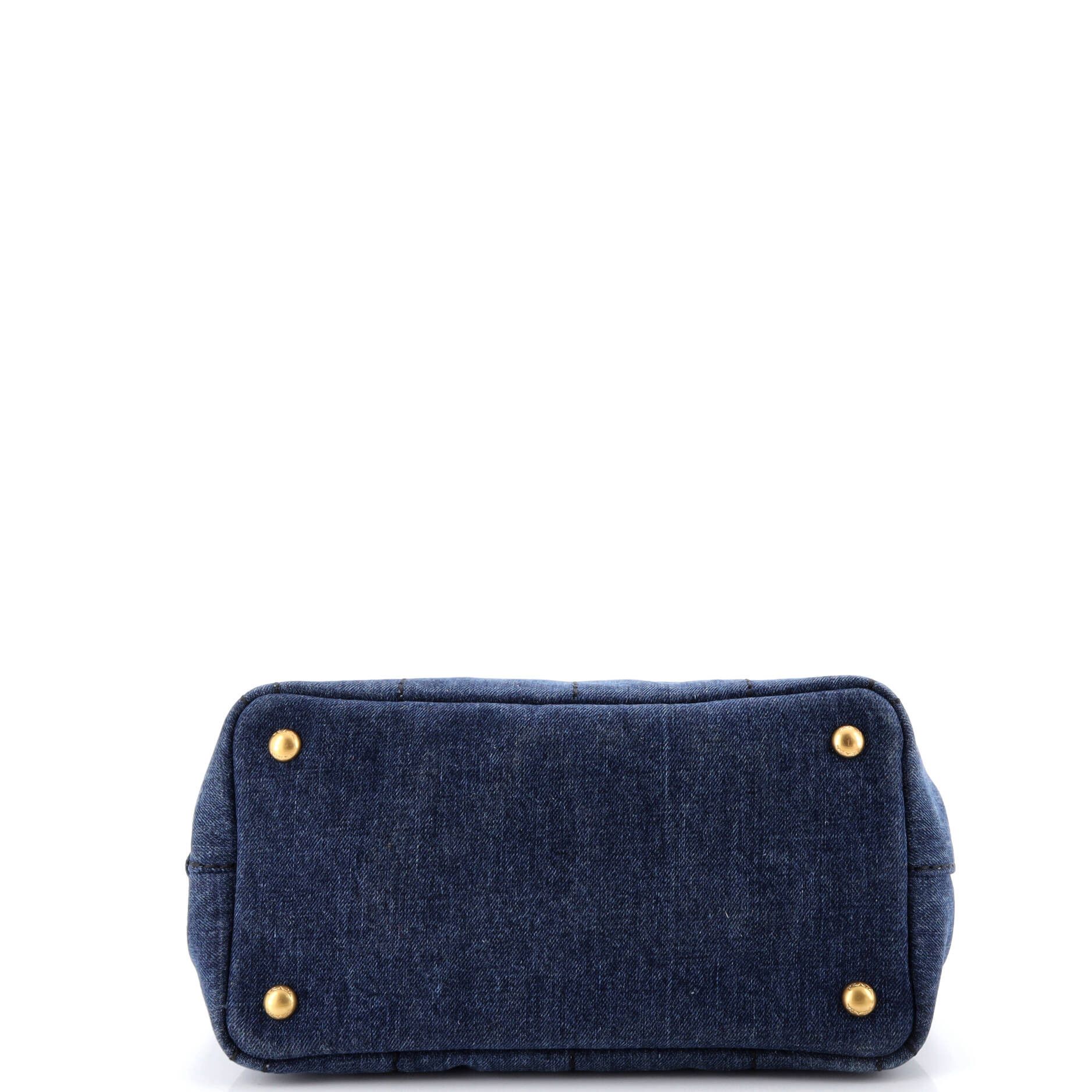 Prada Canapa Convertible Tote Denim Mini Size ONE SIZE - 3 Thumbnail