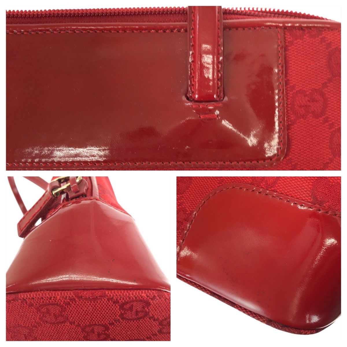 Gucci Gucci Gucci GG Canvas Patent Leather 2way Tote Bag Textile Shoulder Bag 002 1122 DUTY FREE for USA Size ONE SIZE - 6 Thumbnail