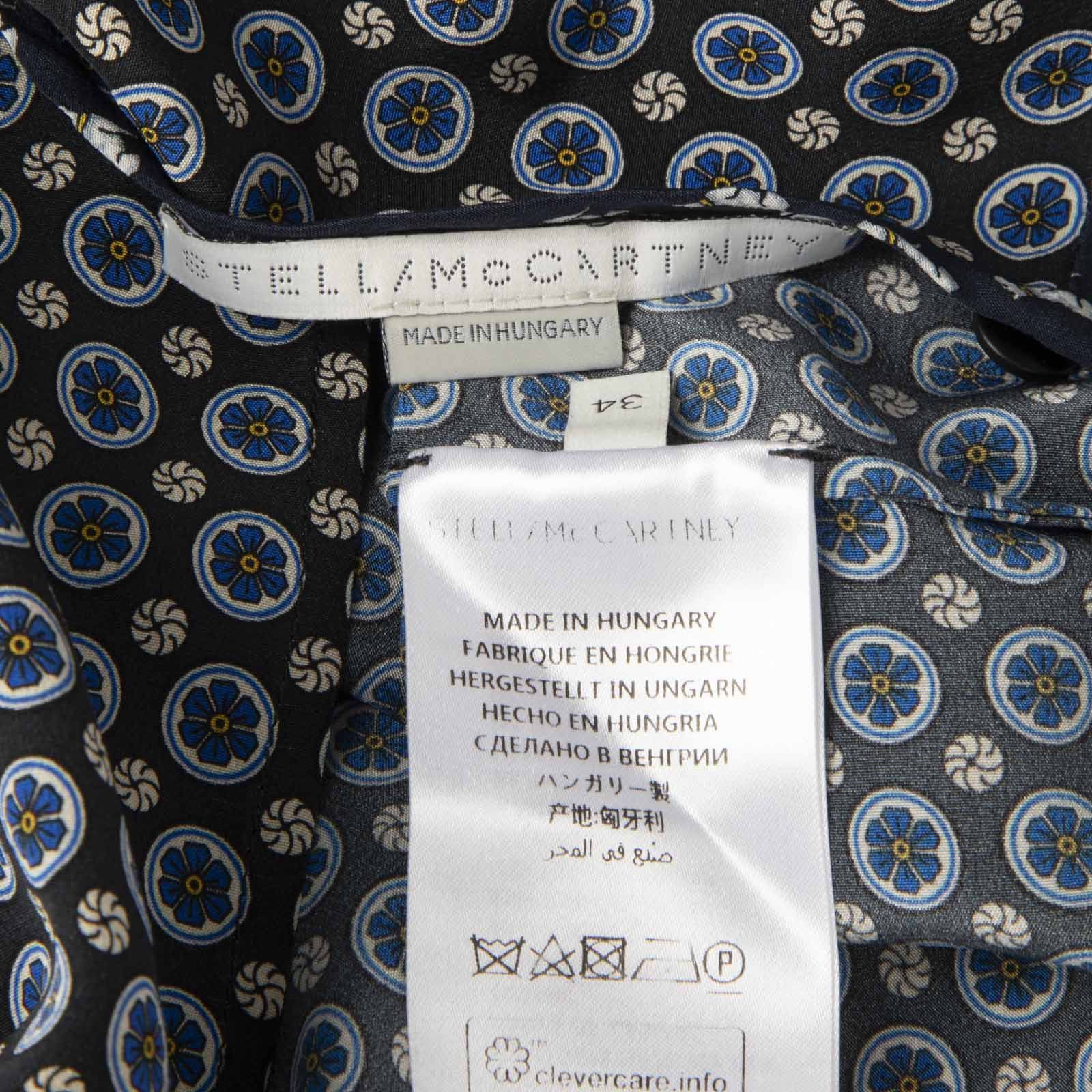 Stella McCartney Floral Print Silk Blouse Size XXS / US 00 / IT 34 - 5 Thumbnail