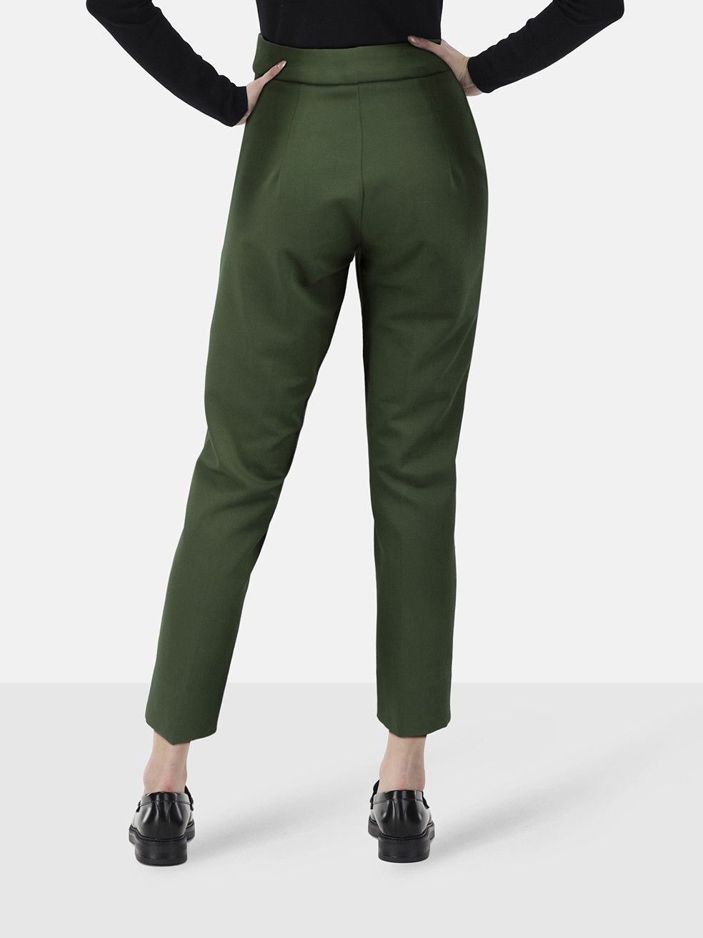 Max Mara Green Slim Fit Trousers Size 27" / US 4 / IT 40 - 2 Thumbnail