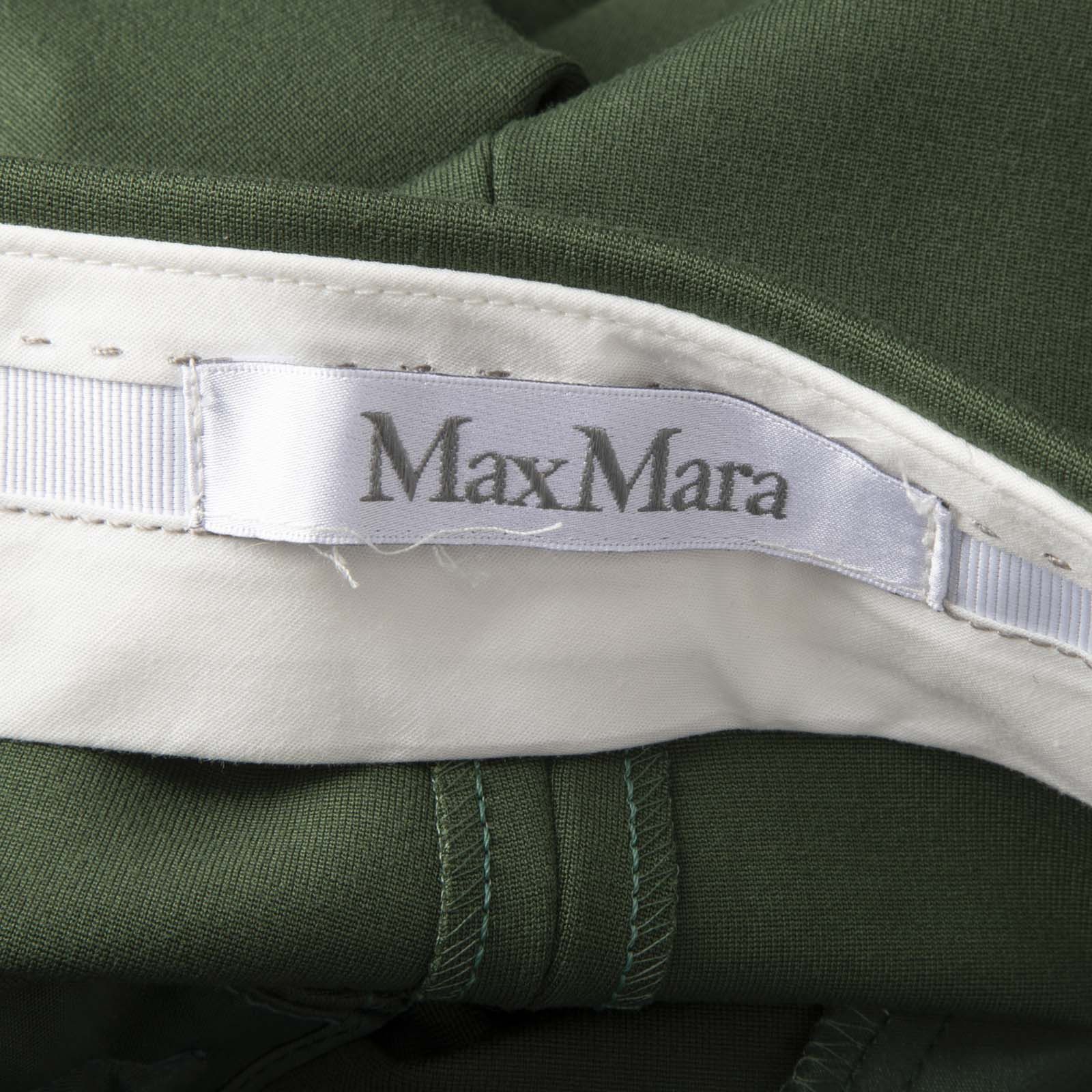 Max Mara Green Slim Fit Trousers Size 27" / US 4 / IT 40 - 6 Thumbnail