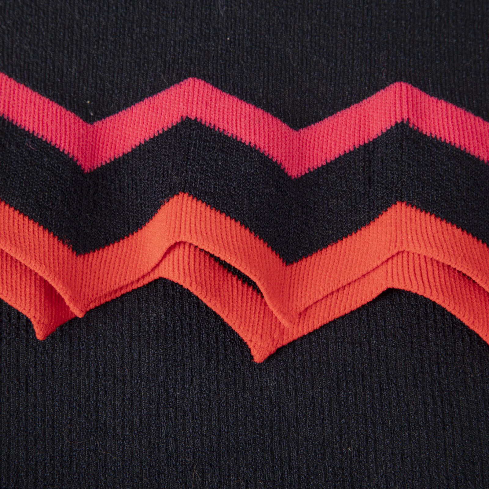 Paco Rabanne Navy Zig Zag Trim Knit Mini Skirt Size 28" / US 6 / IT 42 - 3 Thumbnail