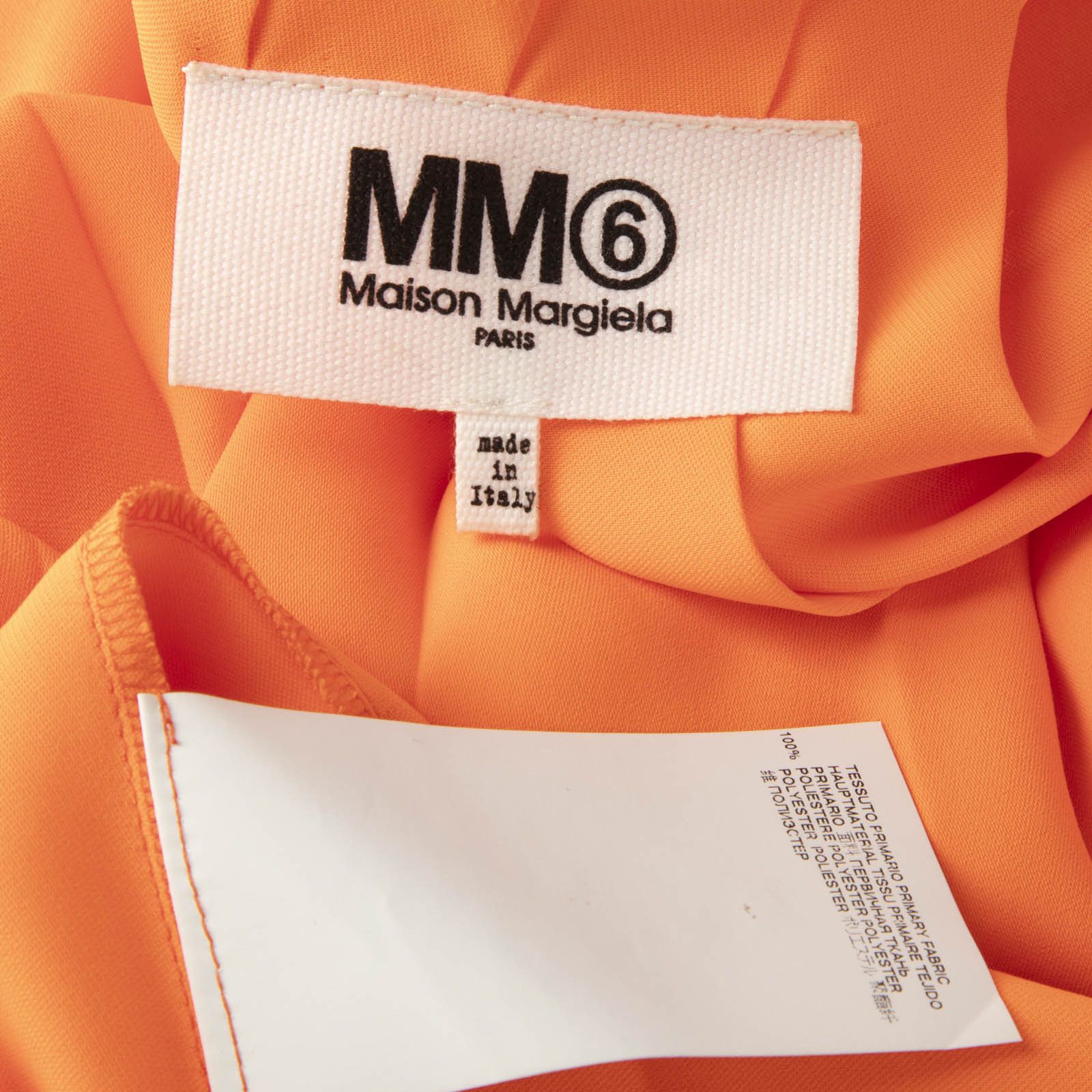 Maison Margiela Orange Midi Pleated Dress Size S / US 4 / IT 40 - 4 Thumbnail