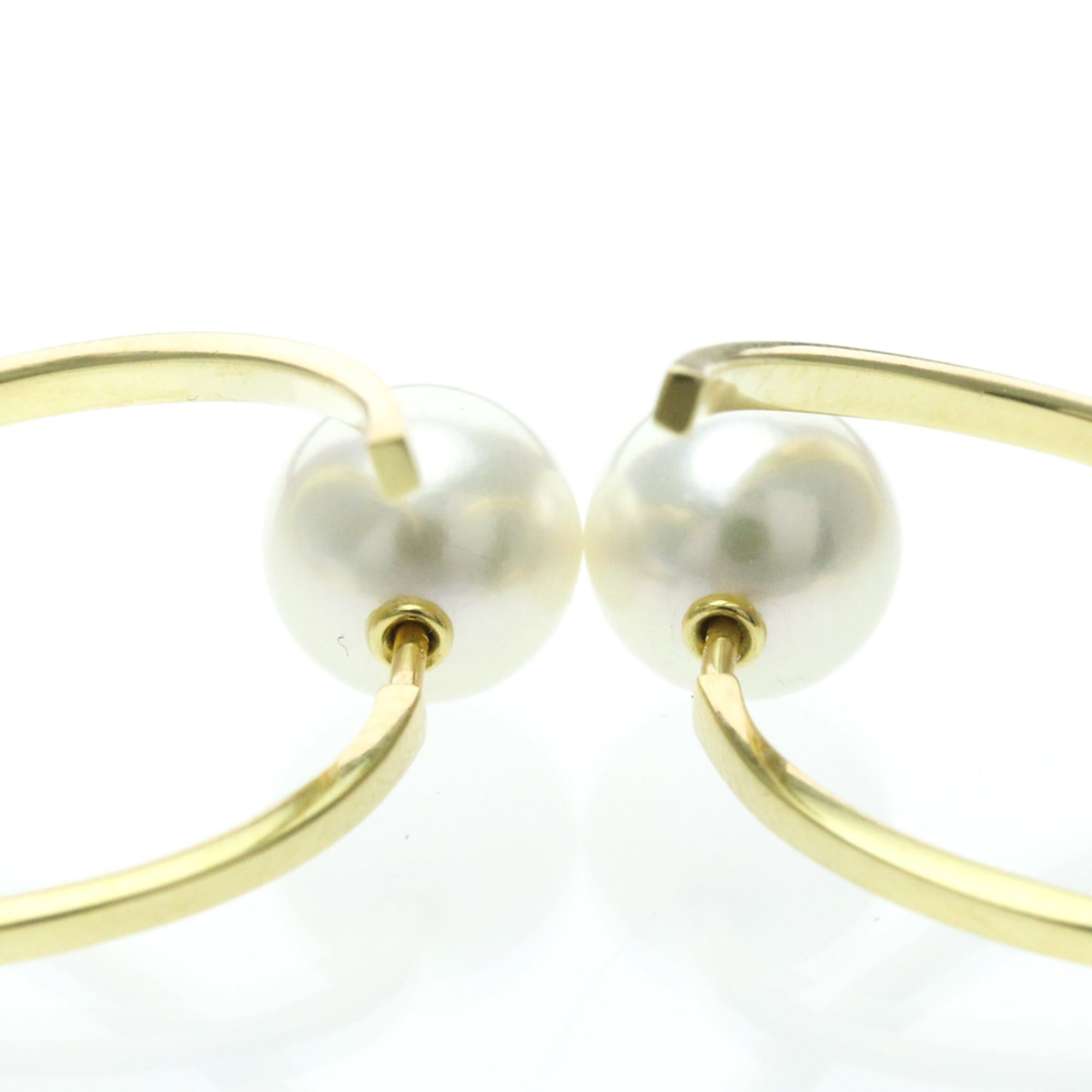 Other Tasaki Afine Earrings Pearl Yellow Gold (18K) Hoop Earrings Gold Size ONE SIZE - 6 Thumbnail
