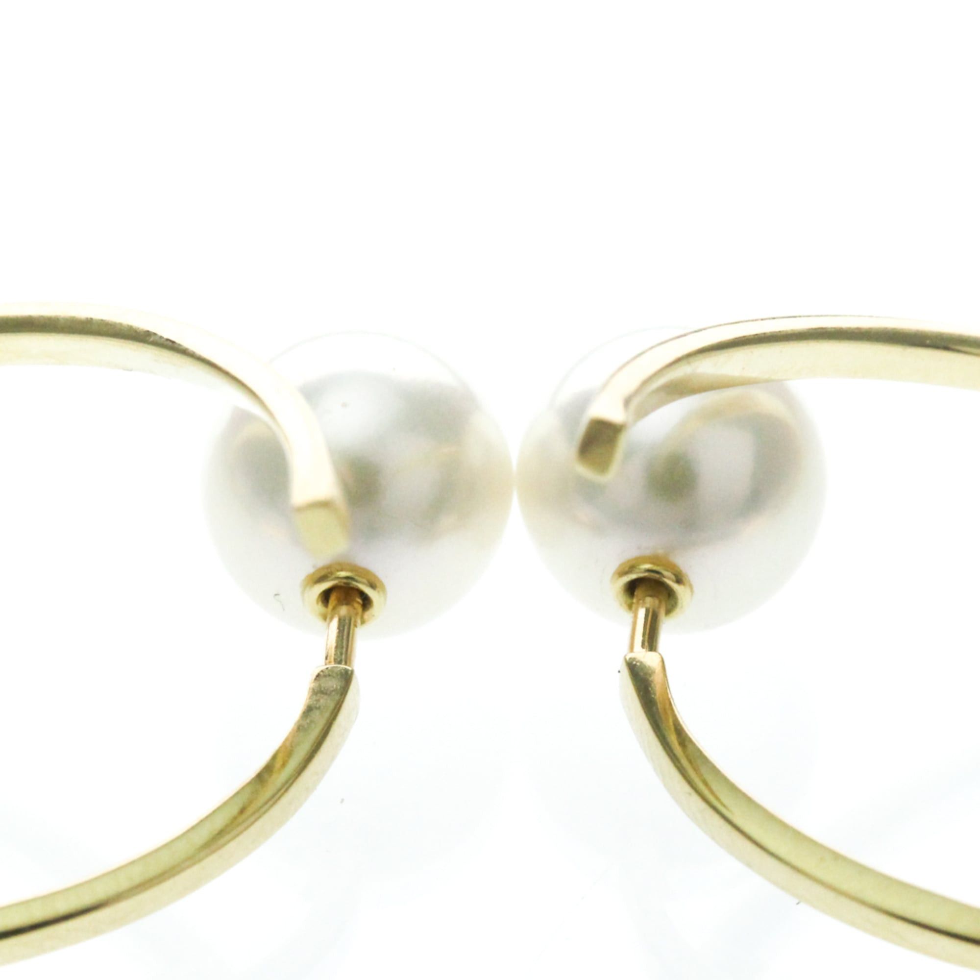 Other Tasaki Afine Earrings Pearl Yellow Gold (18K) Hoop Earrings Gold Size ONE SIZE - 7 Thumbnail