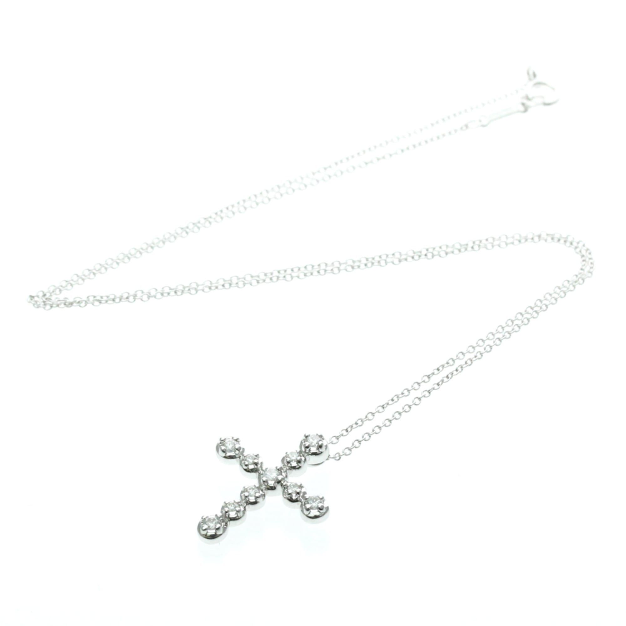Tiffany & Co. Tiffany Tenderness Diamond Necklace Platinum Diamond Women,Men Fashion Pendant Necklace (Silver) Size ONE SIZE - 14 Thumbnail