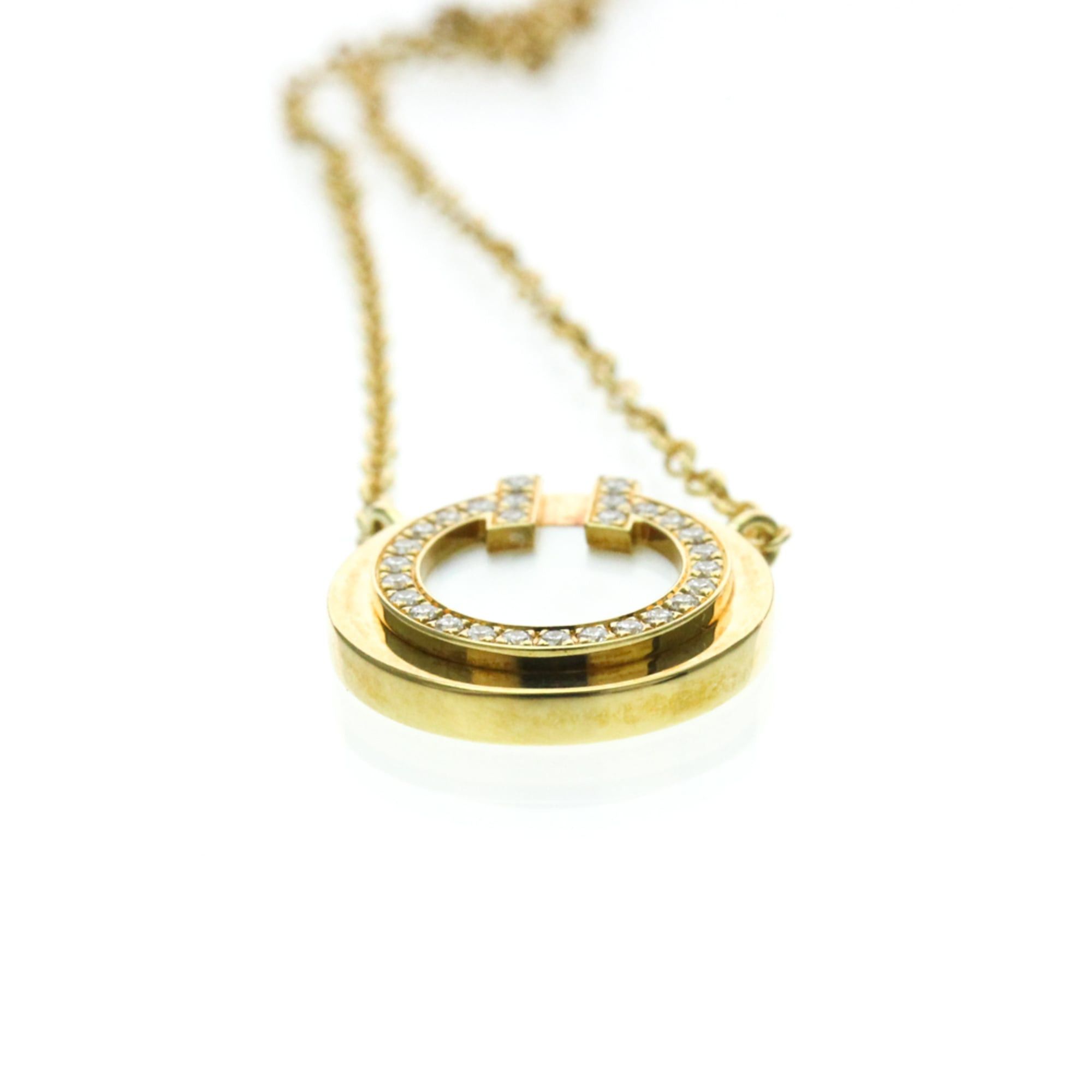 Tiffany & Co. Tiffany TTWO Circle Diamond Necklace Yellow Gold (18K) Diamond Women,Men Fashion Pendant Necklace (Gold) Size ONE SIZE - 4 Thumbnail