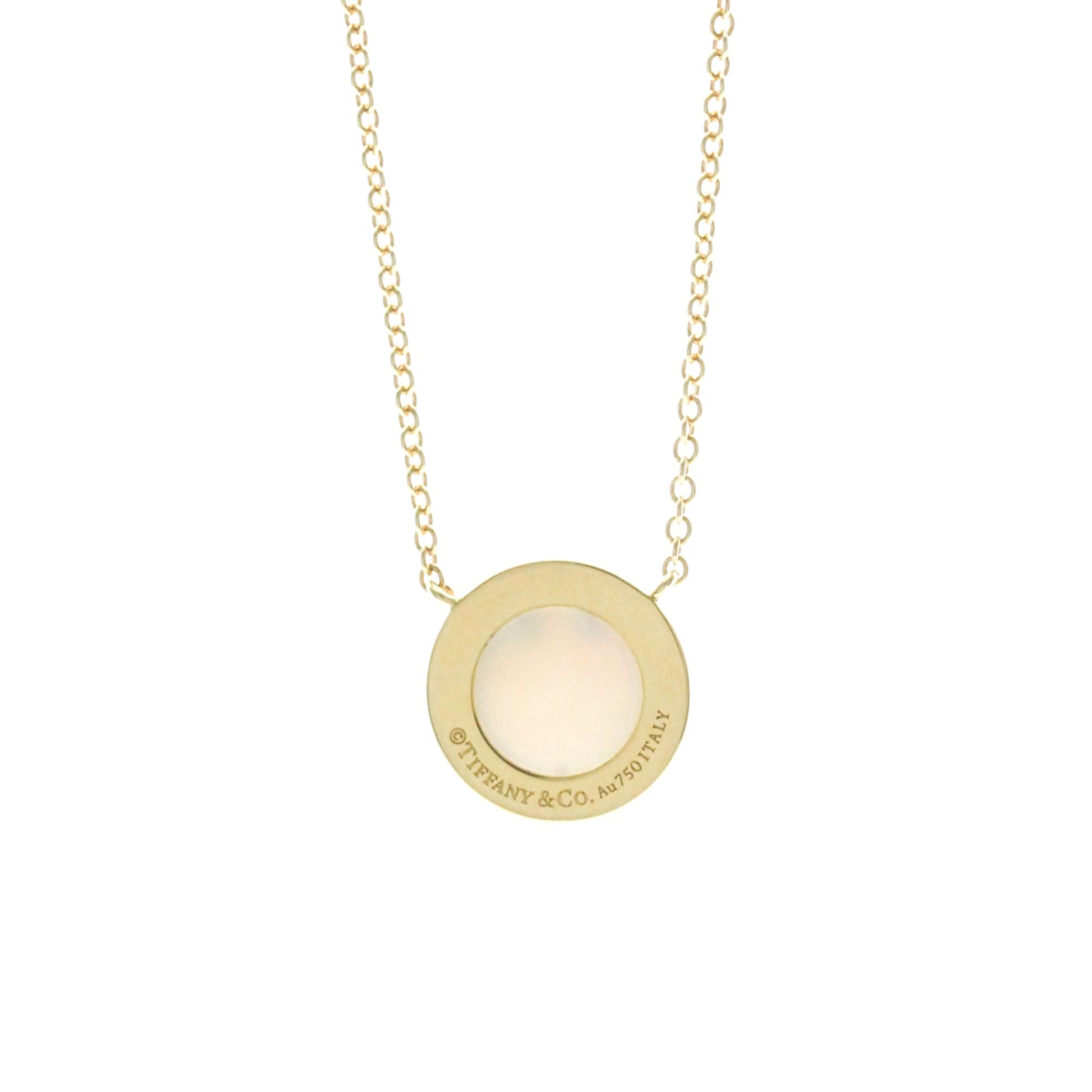 Tiffany & Co. Tiffany TTWO Circle Diamond Necklace Yellow Gold (18K) Diamond Women,Men Fashion Pendant Necklace (Gold) Size ONE SIZE - 2 Thumbnail
