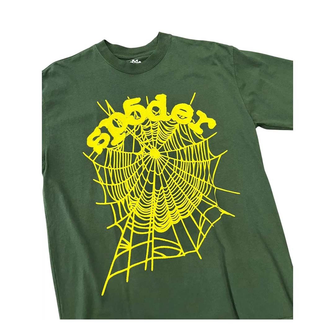 Sp5der Green Yellow Web Tee Size US S / EU 44-46 / 1 - 2 Thumbnail