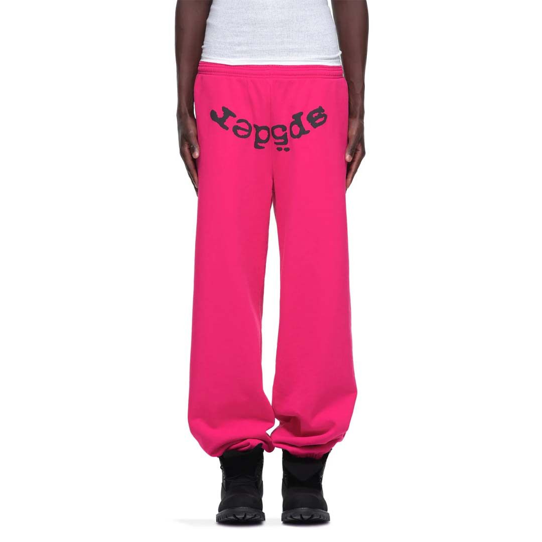 Sp5der Legacy Sweatpants Pink Black Size US 32 / EU 48 - 2 Thumbnail
