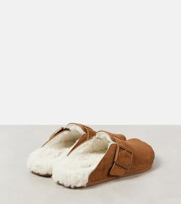 Balenciaga Sunday shearling-lined suede mules Size US 6 / EU 39 - 2 Thumbnail