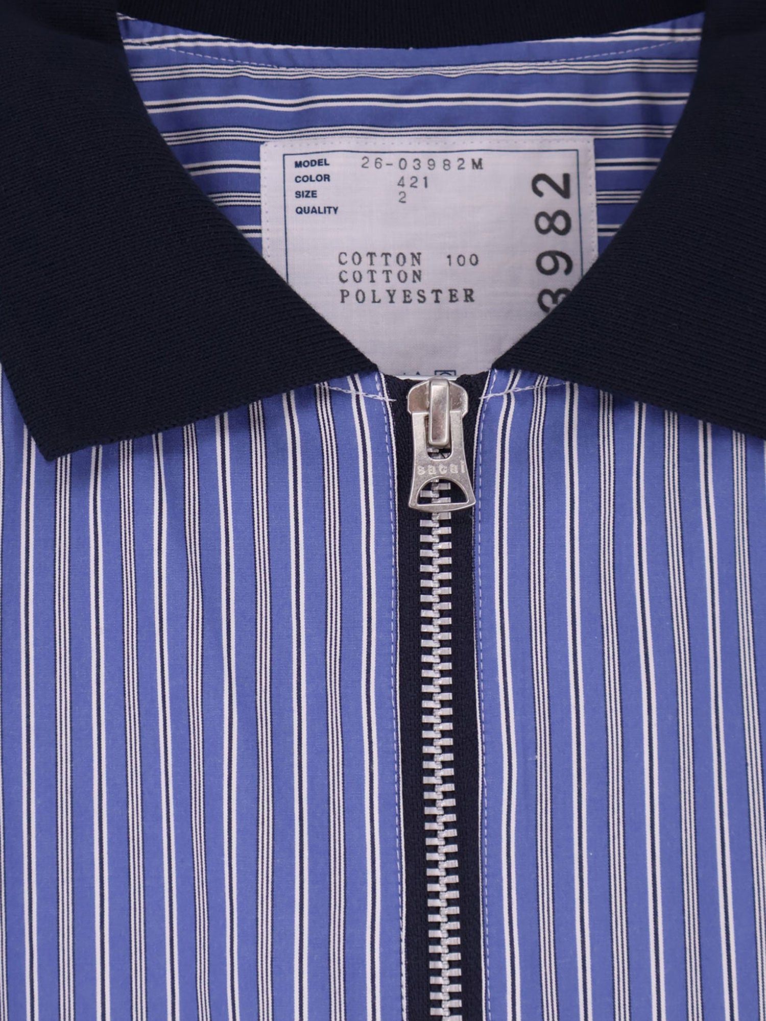 Sacai Striped fabric polo shirt Tag Size 1 Men - USA Tariffs Included