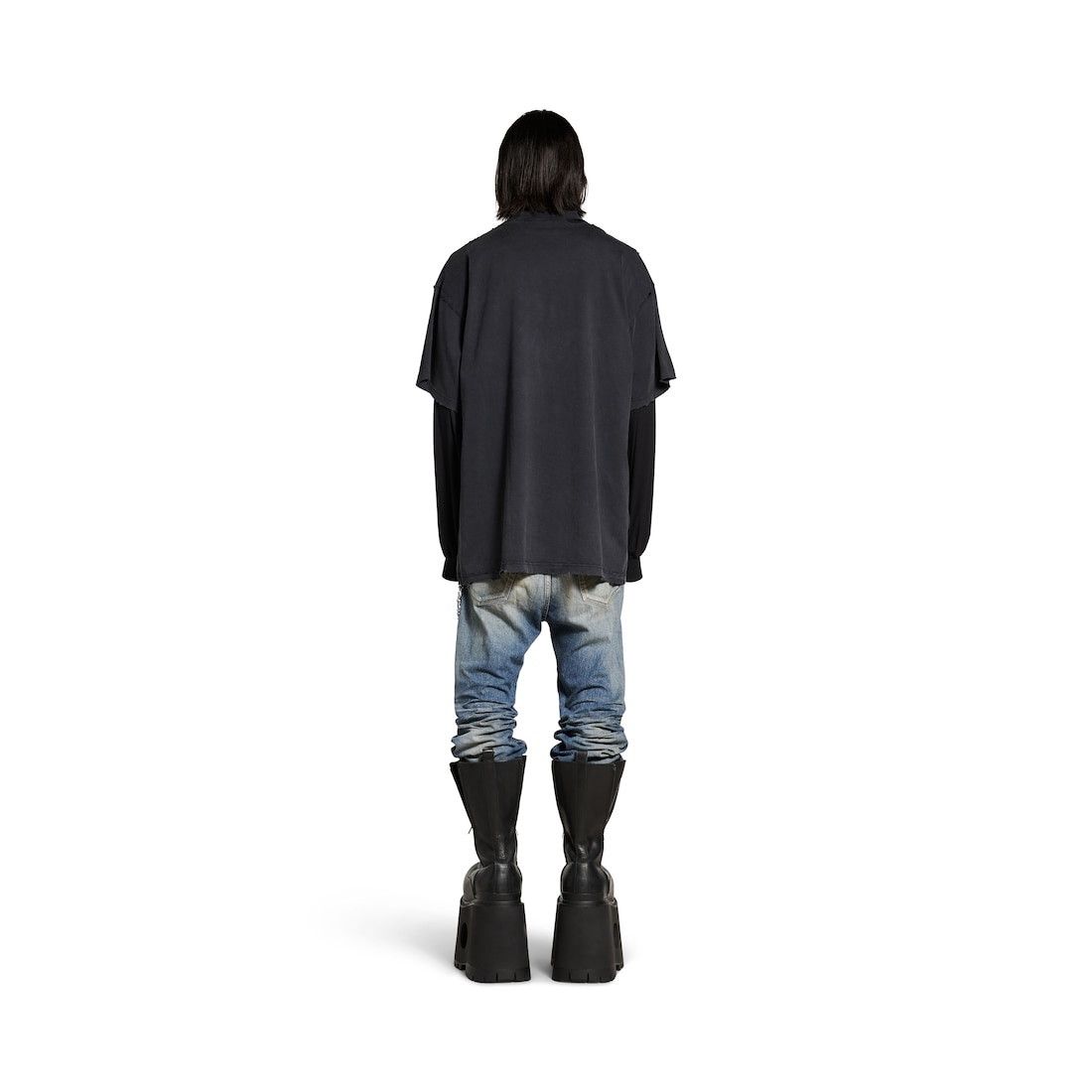Balenciaga 3b liquefied t-shirt oversized in black Size US XL / EU 56 / 4 - 3 Thumbnail