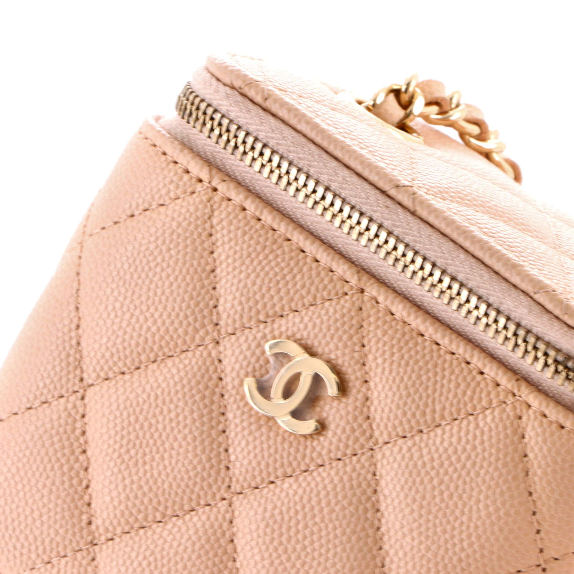 Chanel Classic Vanity Case with Chain Quilted Caviar Mini Size ONE SIZE - 4 Thumbnail