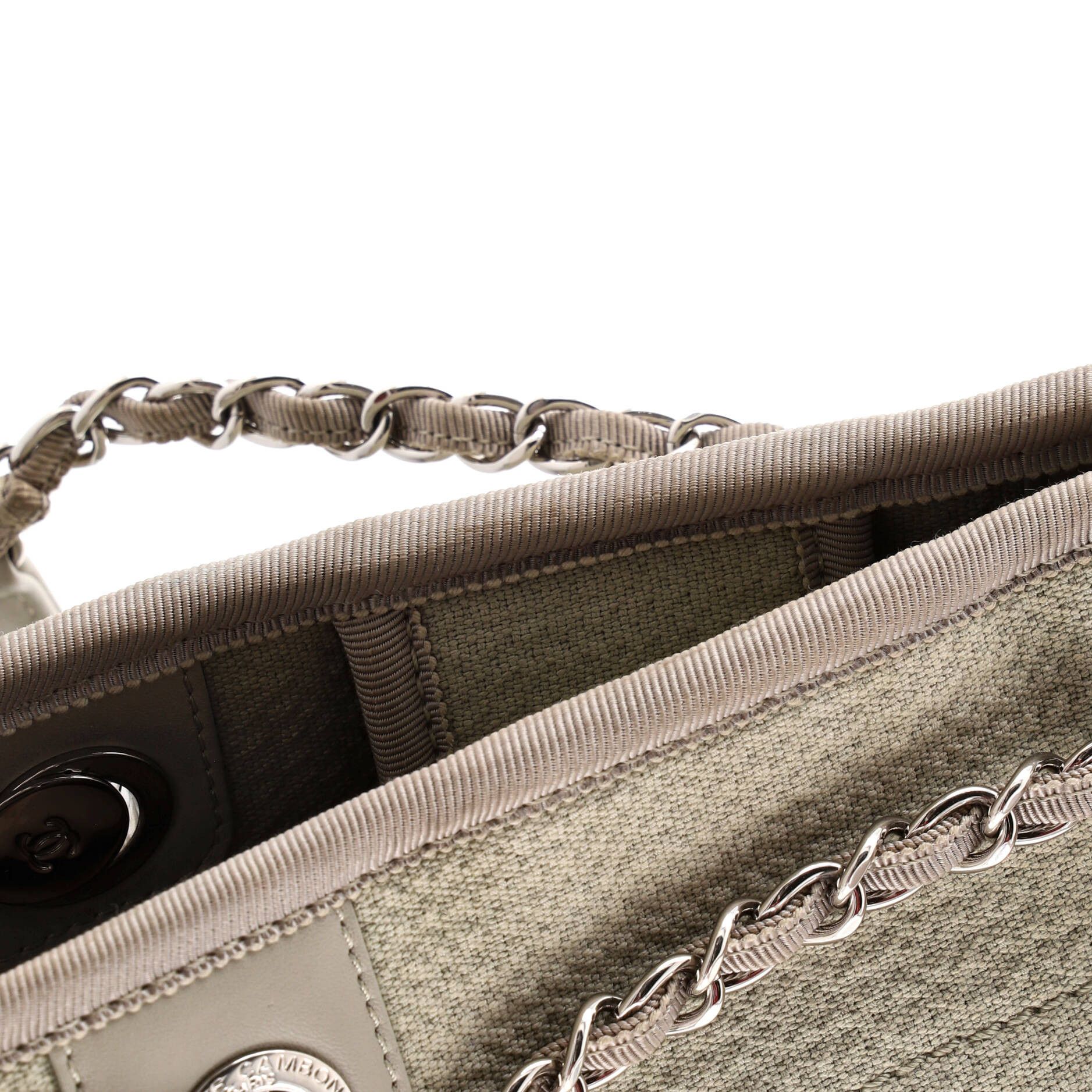 Chanel North South Deauville Tote Canvas Small Size ONE SIZE - 5 Thumbnail