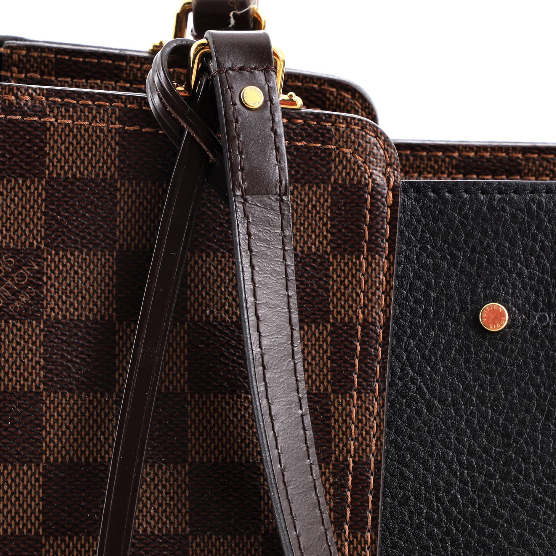 Louis Vuitton Jersey Handbag Damier with Leather Size ONE SIZE - 7 Thumbnail