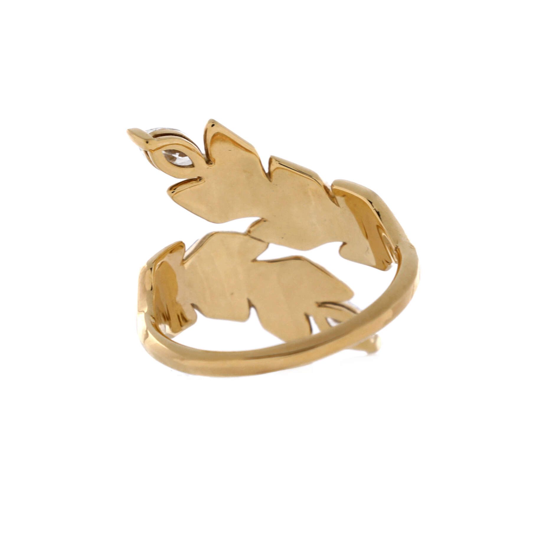 Tiffany & Co. Victoria Vine Bypass Ring 18K Yellow Gold with Diamonds Size ONE SIZE - 2 Thumbnail