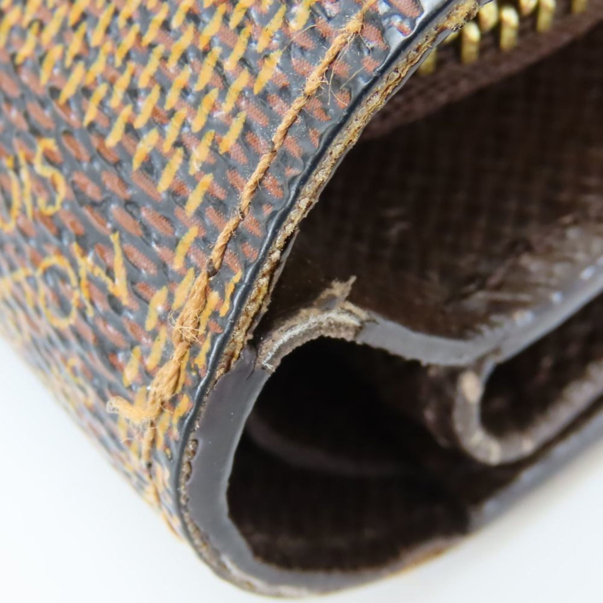 Louis Vuitton Louis Vuitton Portefeuille Joy Tri-fold Wallet N60034 Damier Ebene Brown Women's LOUIS VUITTON Size ONE SIZE - 8 Thumbnail