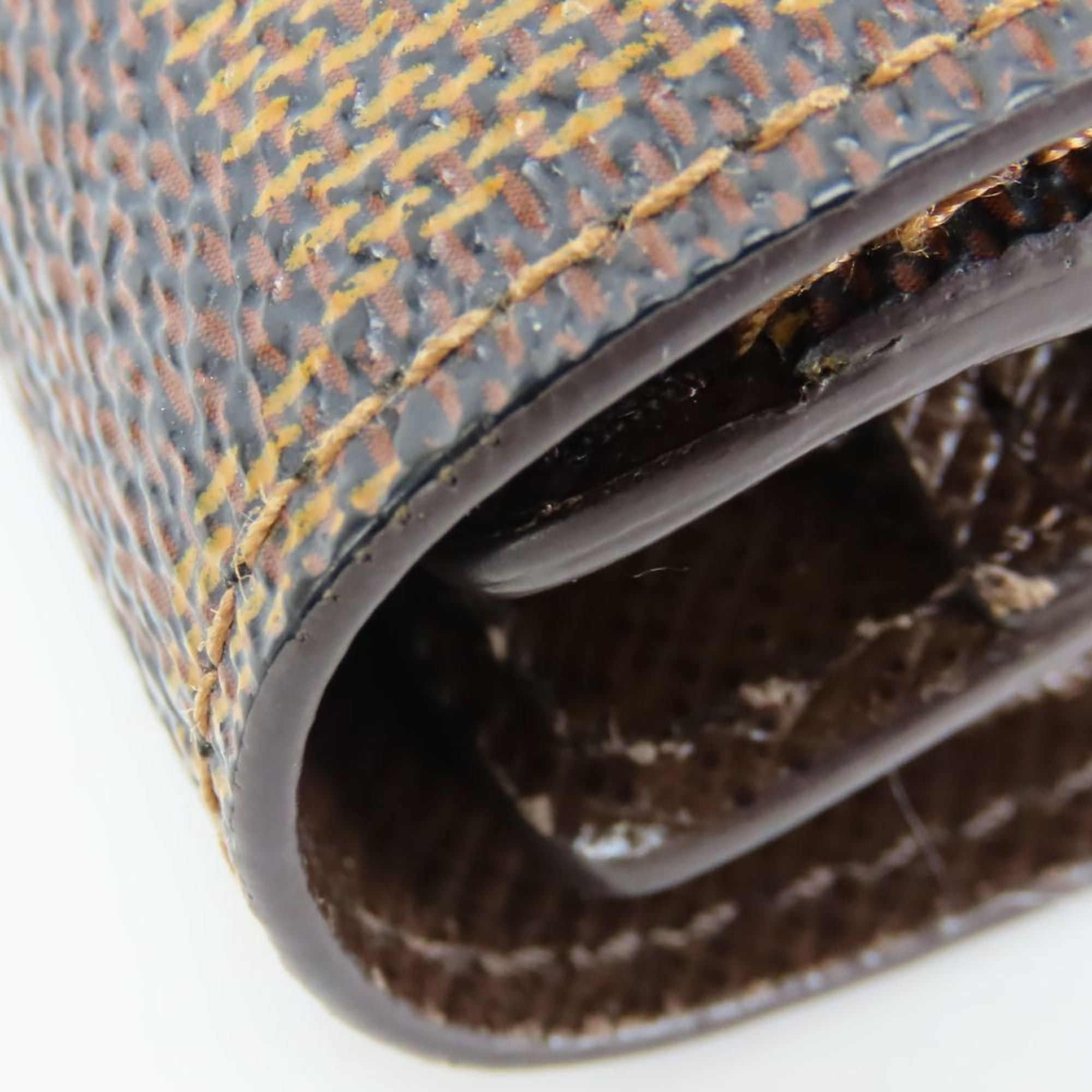 Louis Vuitton Louis Vuitton Portefeuille Joy Tri-fold Wallet N60034 Damier Ebene Brown Women's LOUIS VUITTON Size ONE SIZE - 9 Thumbnail