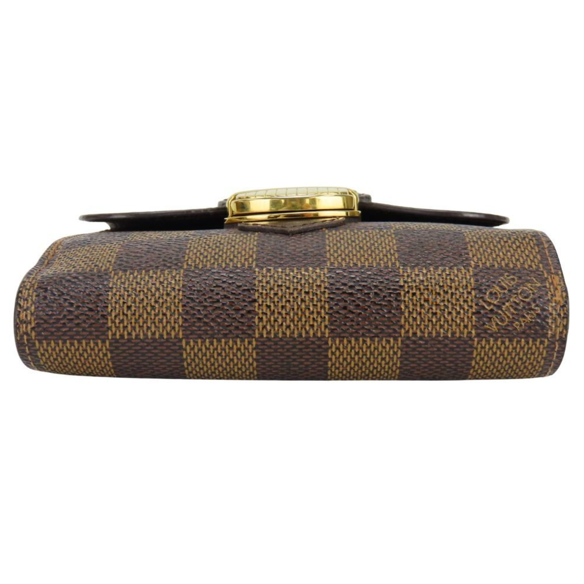 Louis Vuitton Louis Vuitton Portefeuille Joy Tri-fold Wallet N60034 Damier Ebene Brown Women's LOUIS VUITTON Size ONE SIZE - 4 Thumbnail