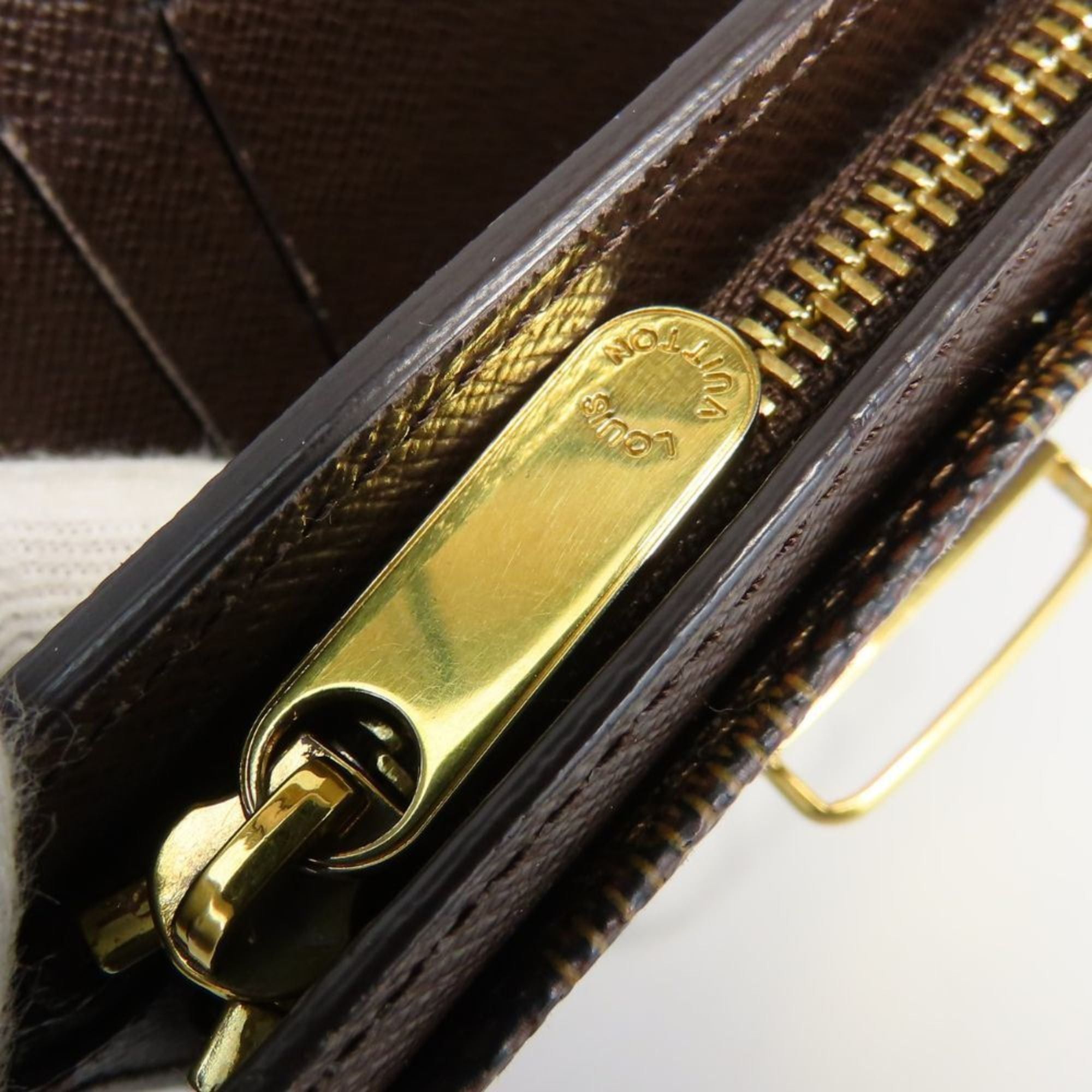 Louis Vuitton Louis Vuitton Portefeuille Joy Tri-fold Wallet N60034 Damier Ebene Brown Women's LOUIS VUITTON Size ONE SIZE - 24 Thumbnail