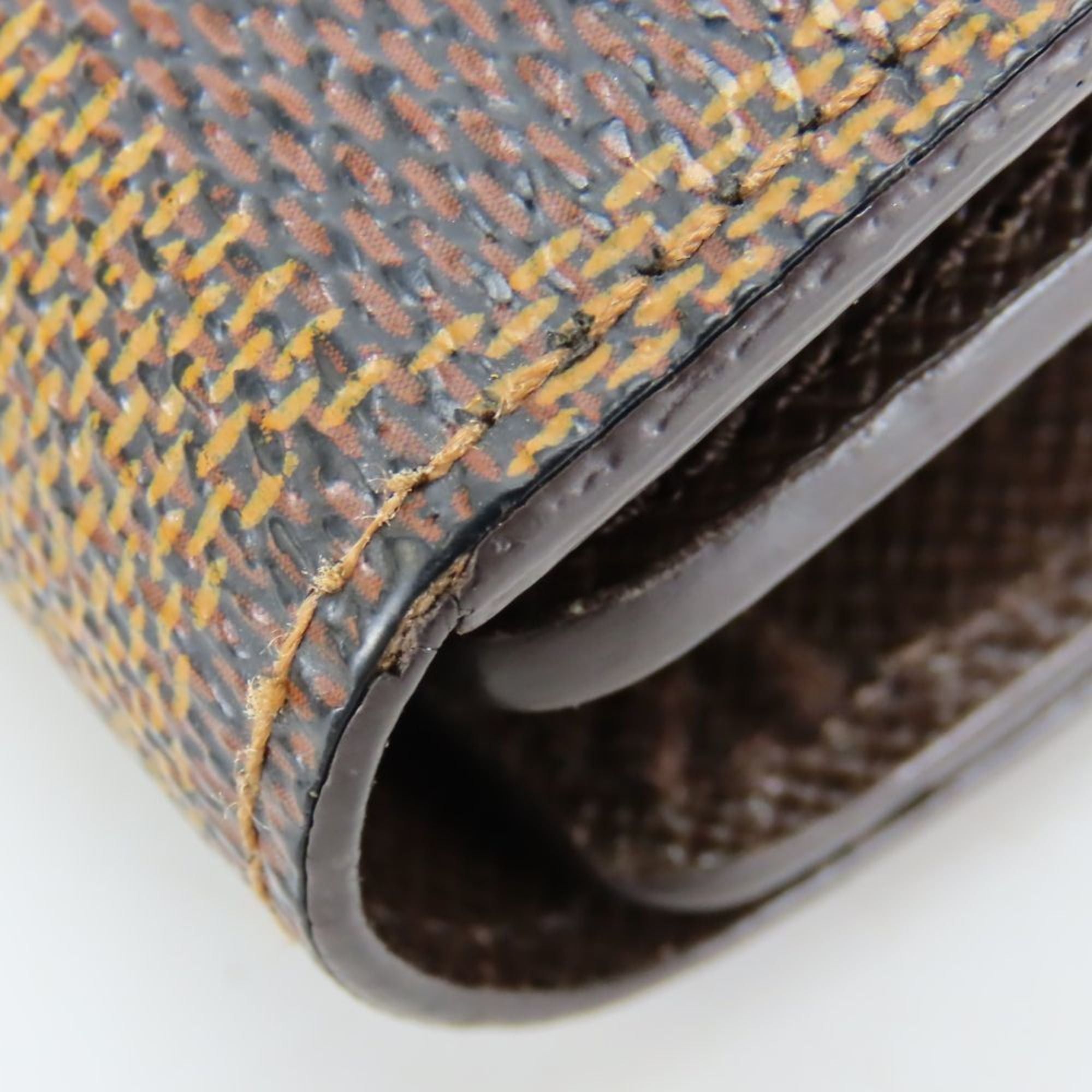 Louis Vuitton Louis Vuitton Portefeuille Joy Tri-fold Wallet N60034 Damier Ebene Brown Women's LOUIS VUITTON Size ONE SIZE - 11 Thumbnail