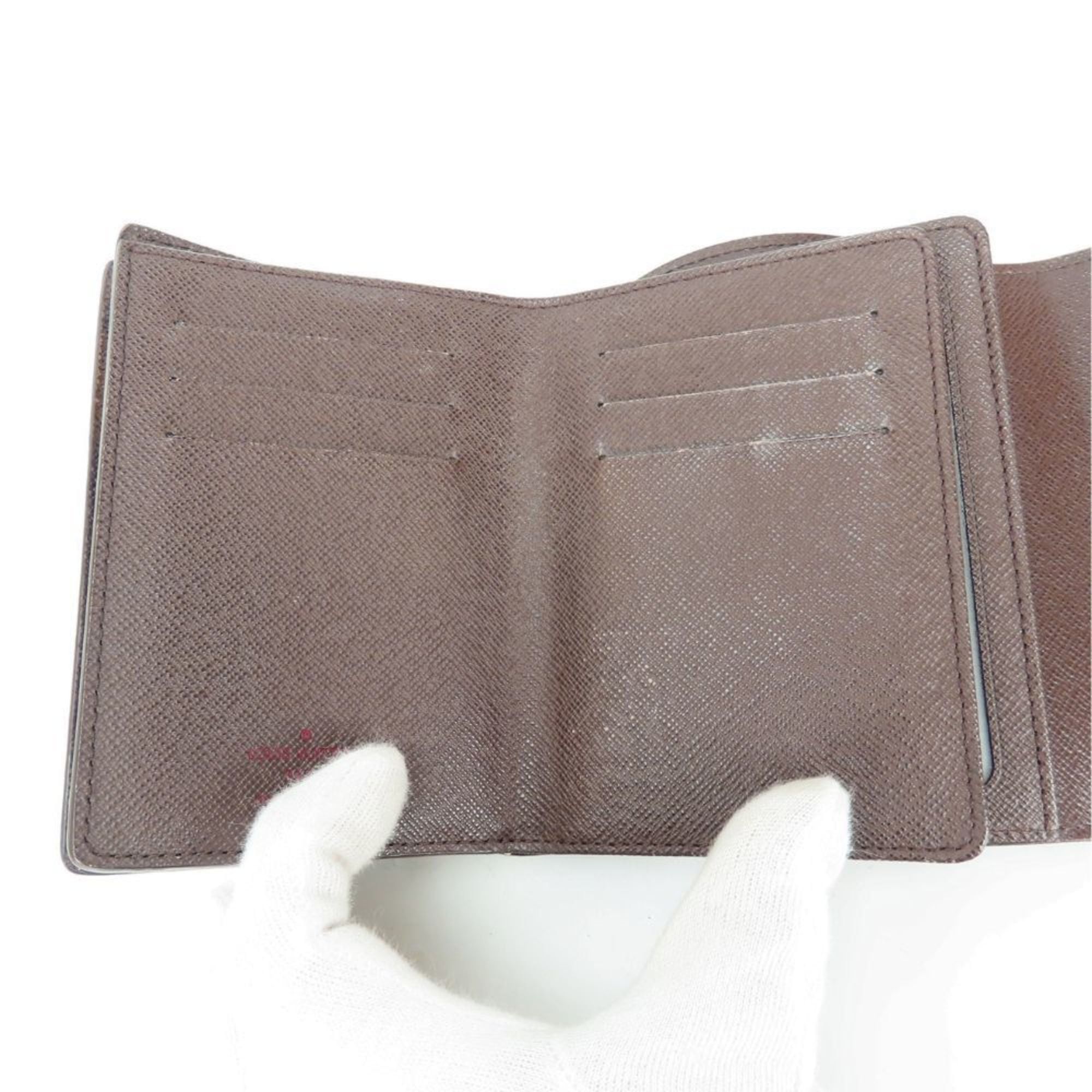 Louis Vuitton Louis Vuitton Portefeuille Joy Tri-fold Wallet N60034 Damier Ebene Brown Women's LOUIS VUITTON Size ONE SIZE - 14 Thumbnail