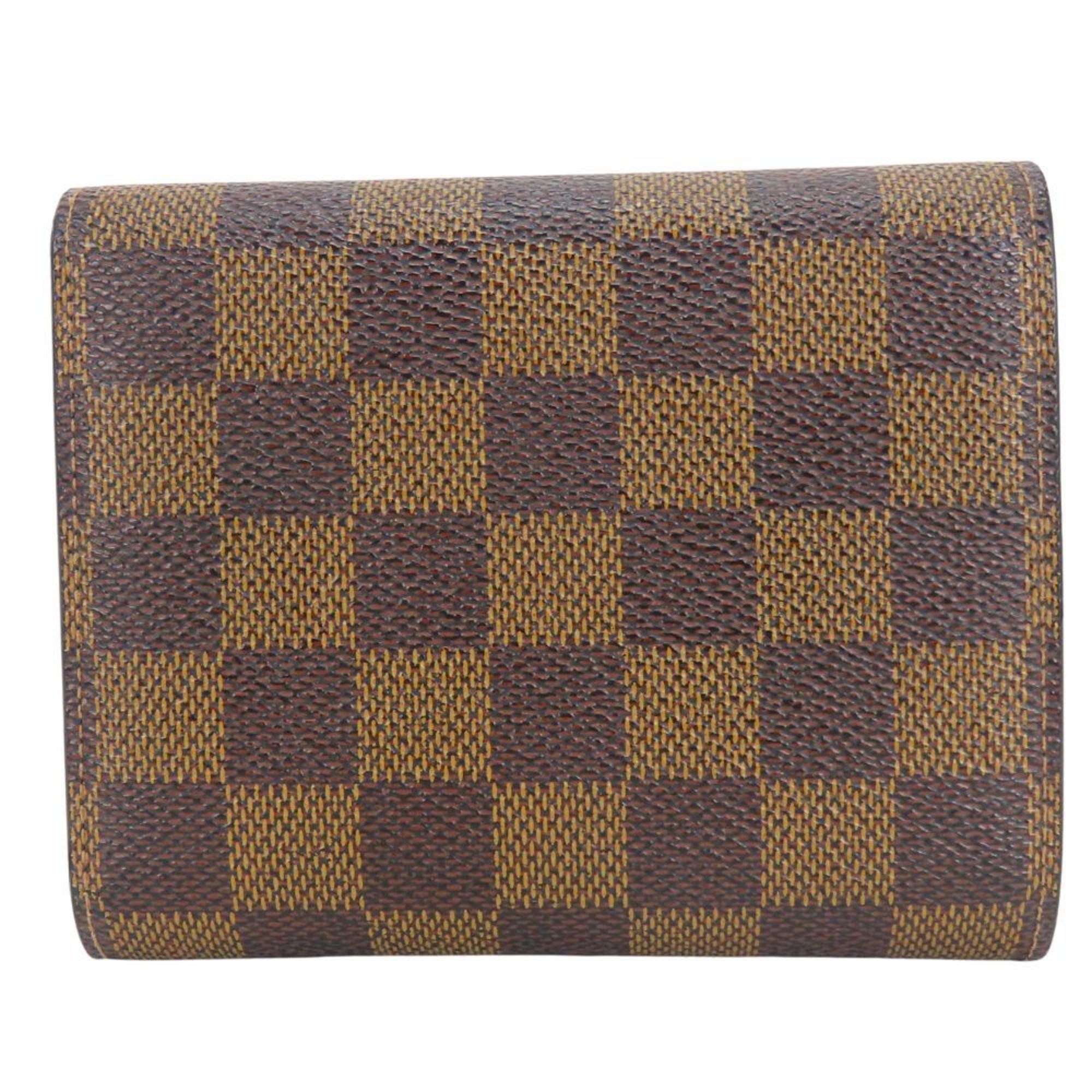 Louis Vuitton Louis Vuitton Portefeuille Joy Tri-fold Wallet N60034 Damier Ebene Brown Women's LOUIS VUITTON Size ONE SIZE - 3 Thumbnail