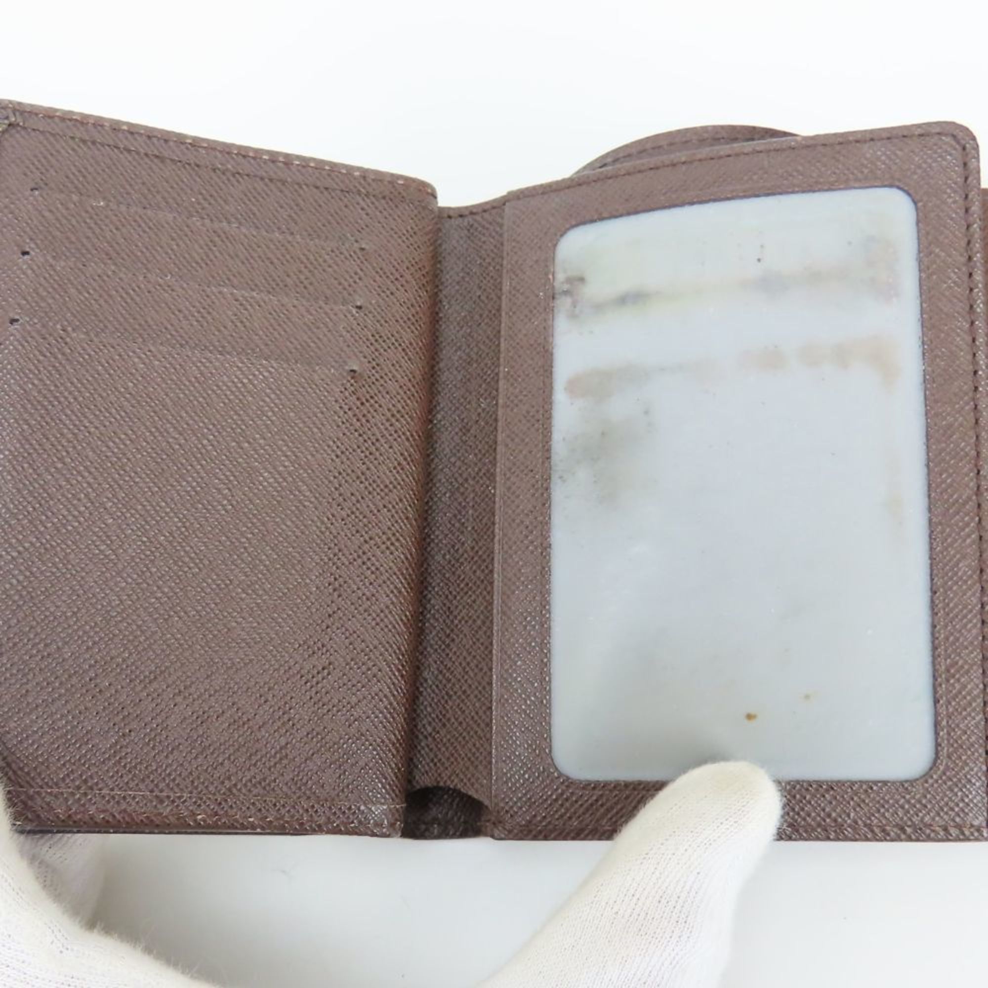 Louis Vuitton Louis Vuitton Portefeuille Joy Tri-fold Wallet N60034 Damier Ebene Brown Women's LOUIS VUITTON Size ONE SIZE - 18 Thumbnail