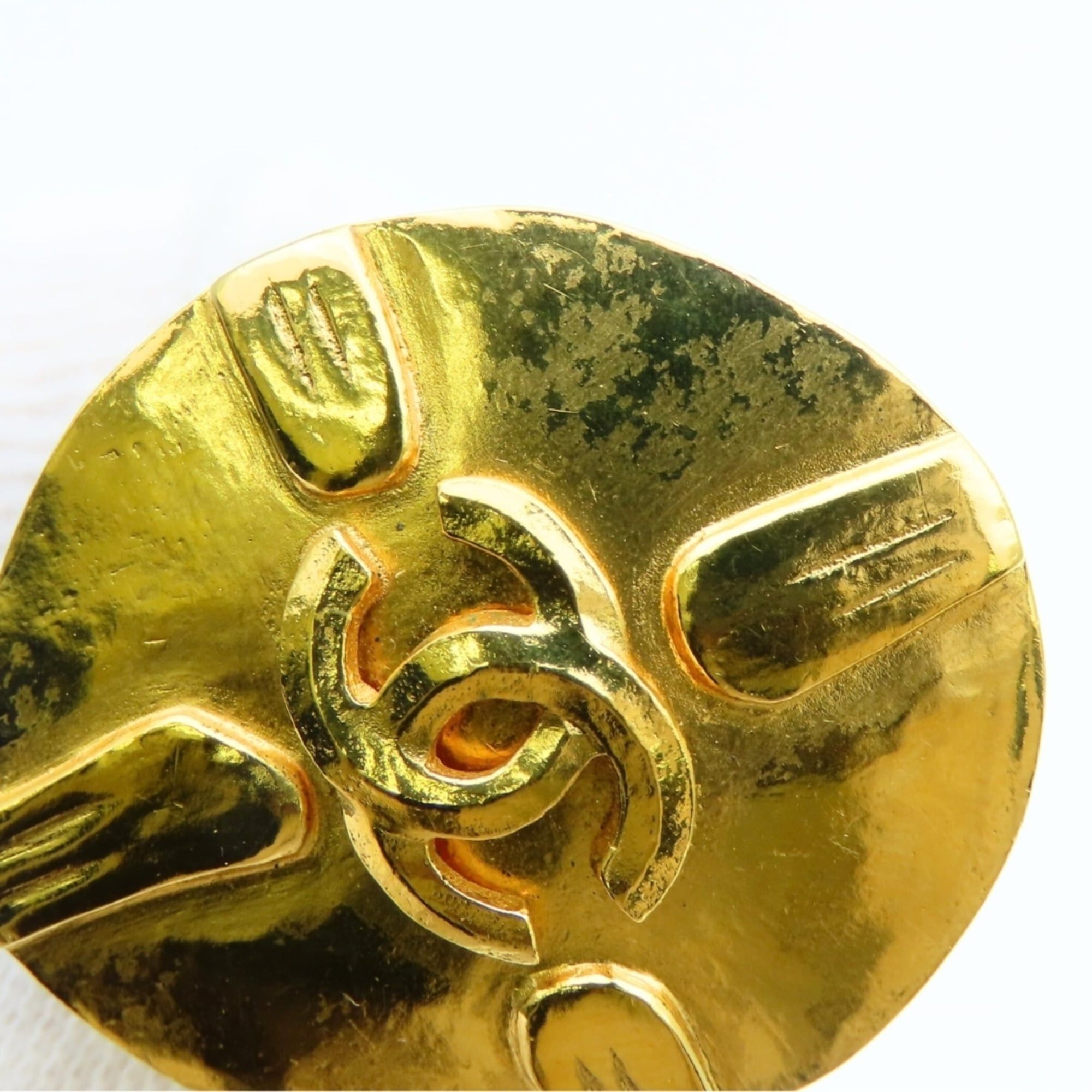 Chanel Chanel Coco Mark Metal Earrings, Gold Plated, GP Accessories, Women's, CHANEL Size ONE SIZE - 4 Thumbnail