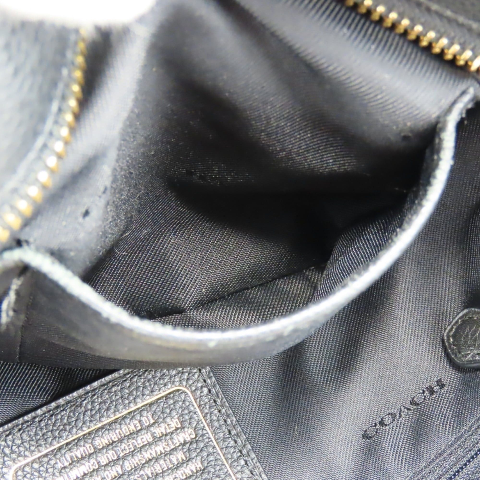Coach Coach Tote Bag 36600 Black Leather with Gold Hardware and Chain, Women's, COACH Size ONE SIZE - 20 Thumbnail