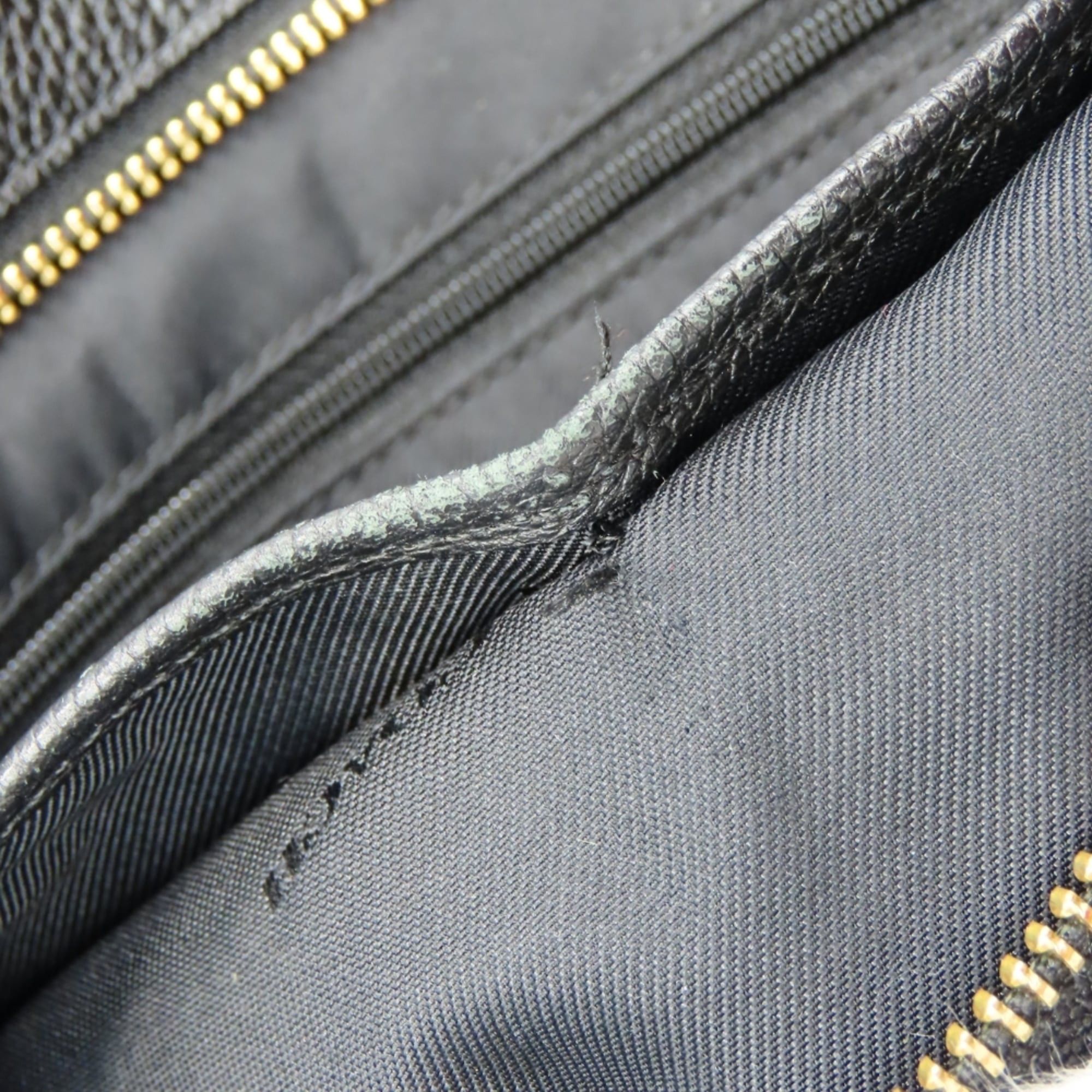 Coach Coach Tote Bag 36600 Black Leather with Gold Hardware and Chain, Women's, COACH Size ONE SIZE - 21 Thumbnail