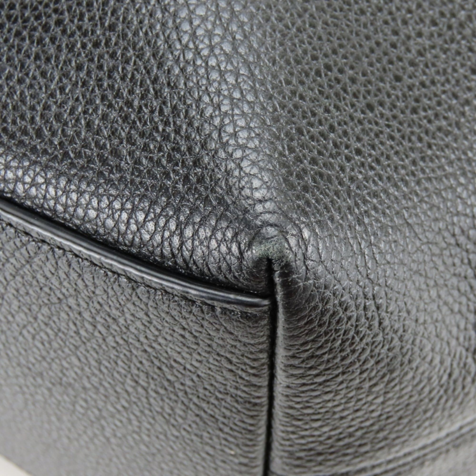 Coach Coach Tote Bag 36600 Black Leather with Gold Hardware and Chain, Women's, COACH Size ONE SIZE - 5 Thumbnail