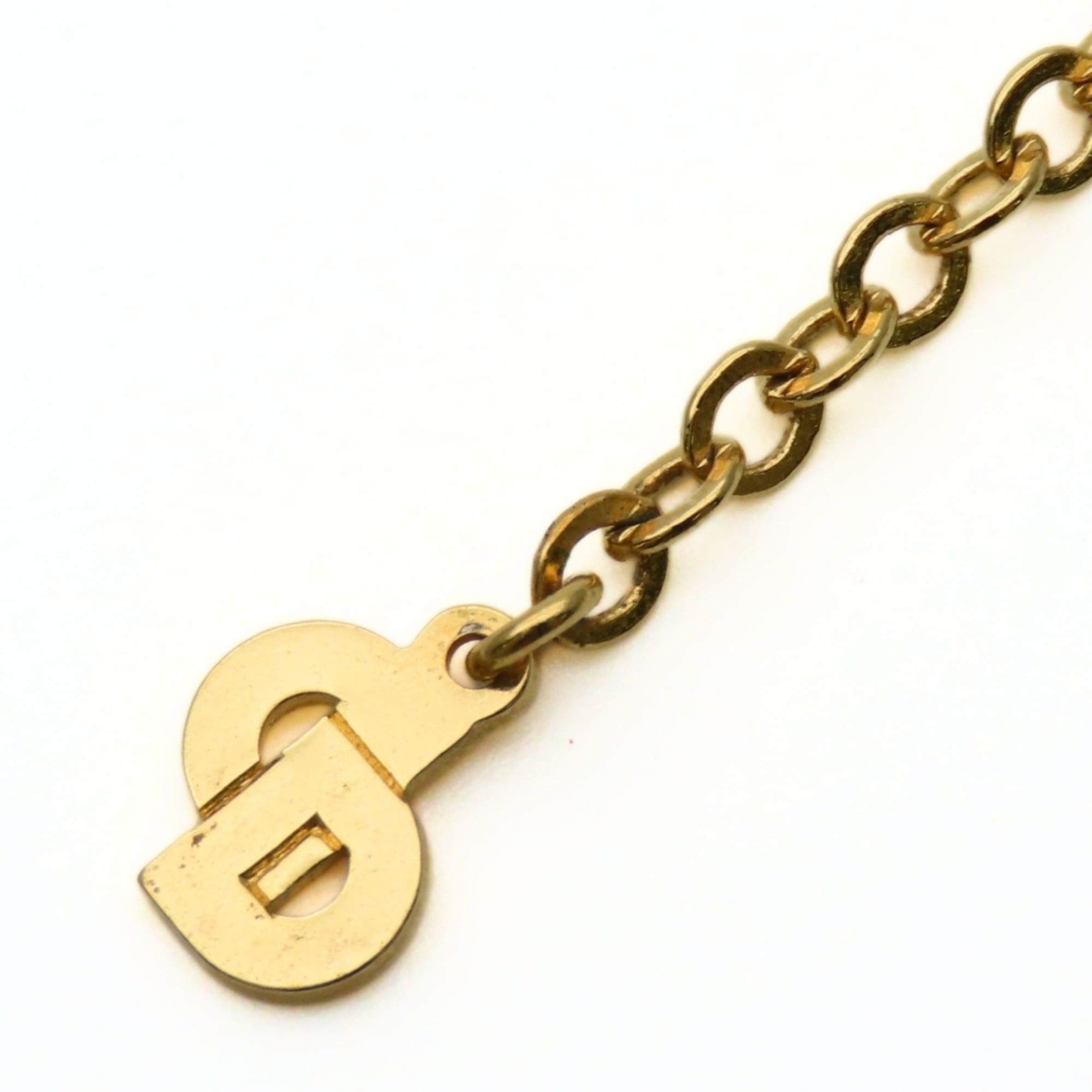 Dior Christian Dior Necklace Logo Rhinestone Gold GP Heart Women's Size ONE SIZE - 9 Thumbnail
